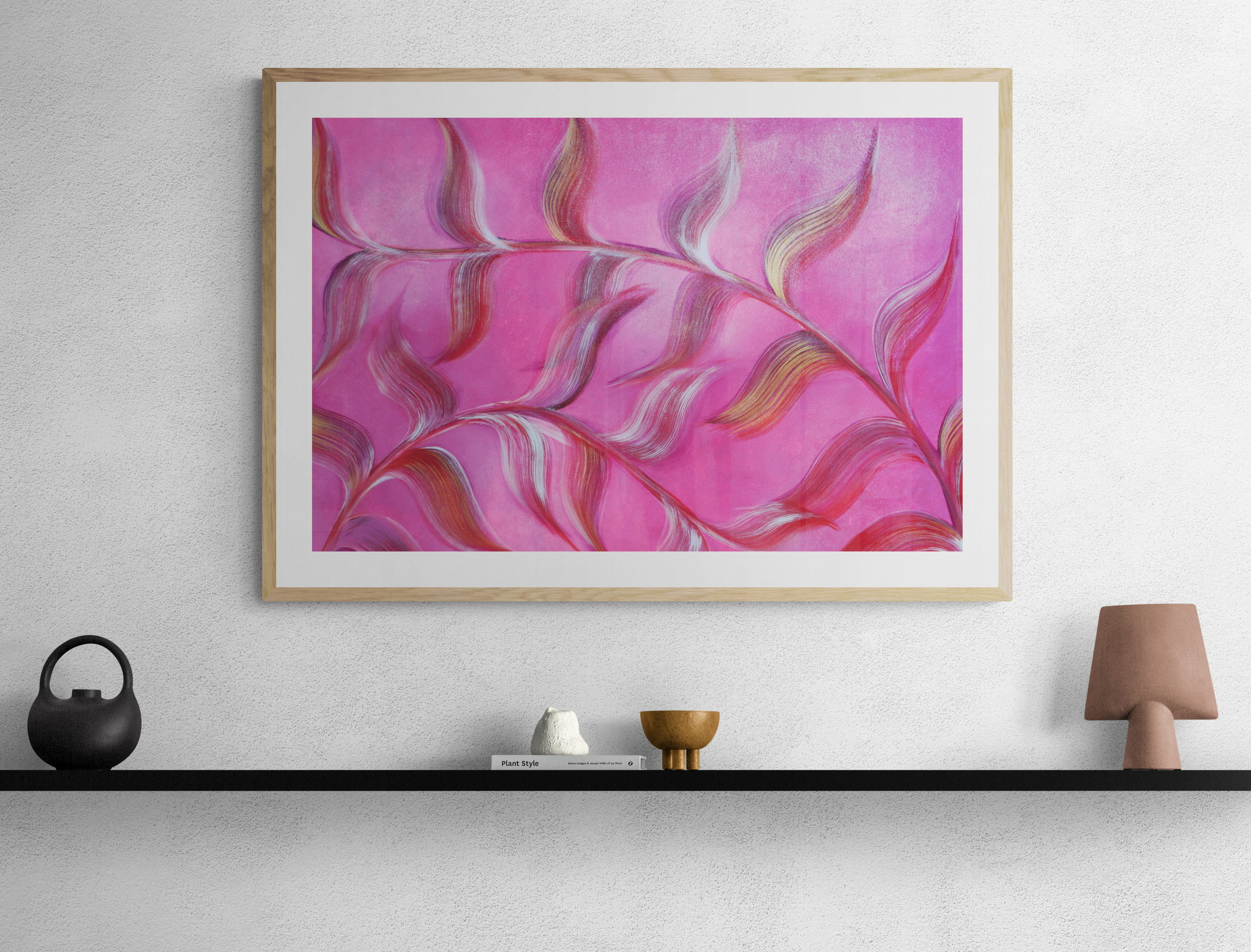 Abstract Pink Art Painting