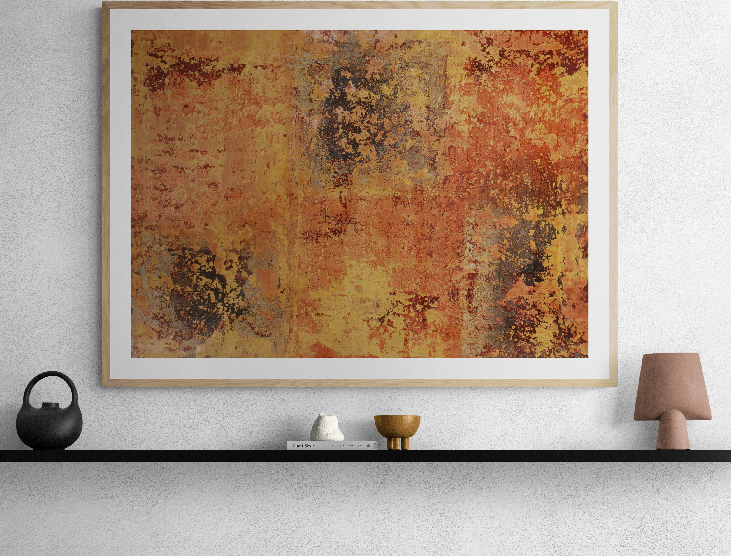Warmth Textured Abstract Painting 