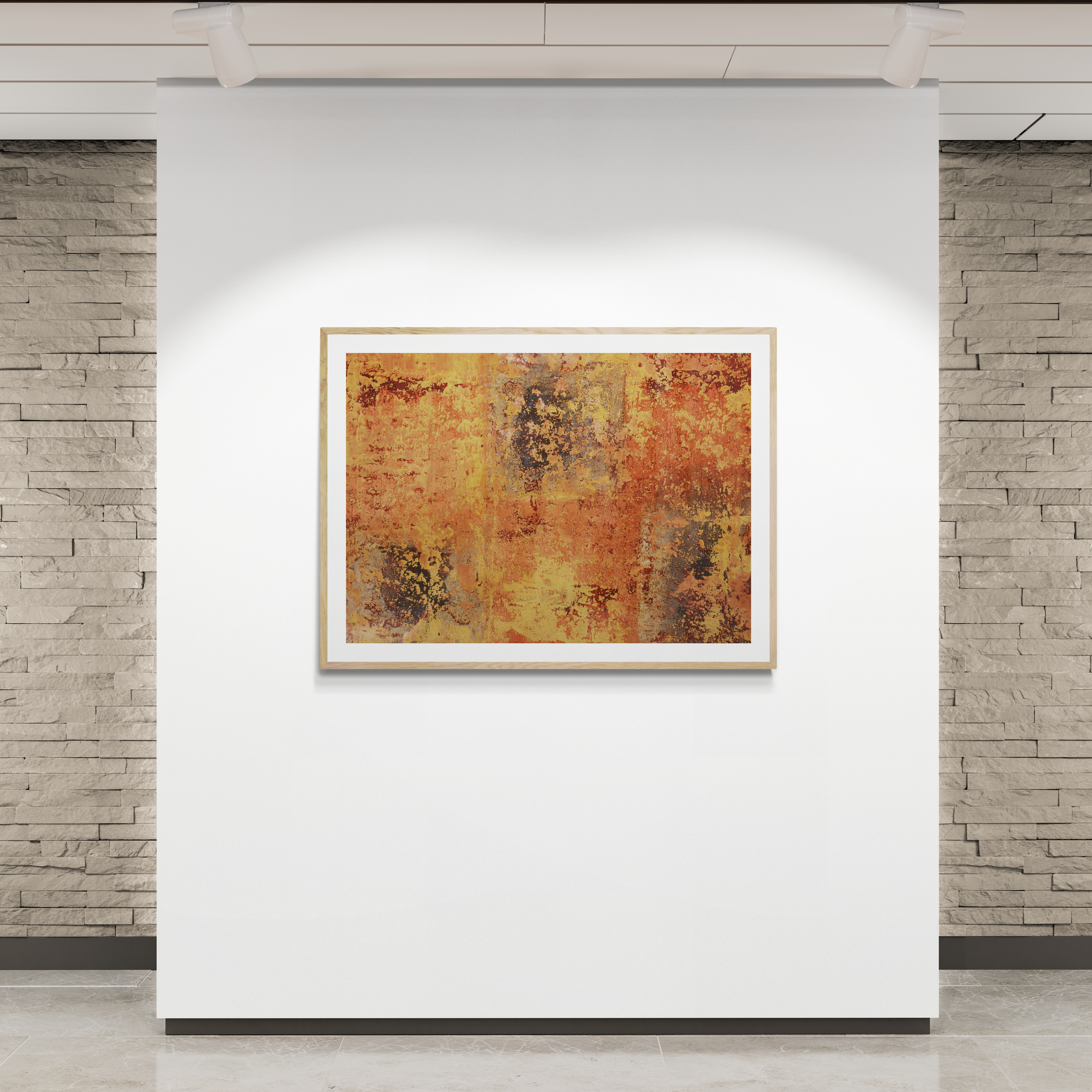Warmth Textured Abstract Painting 