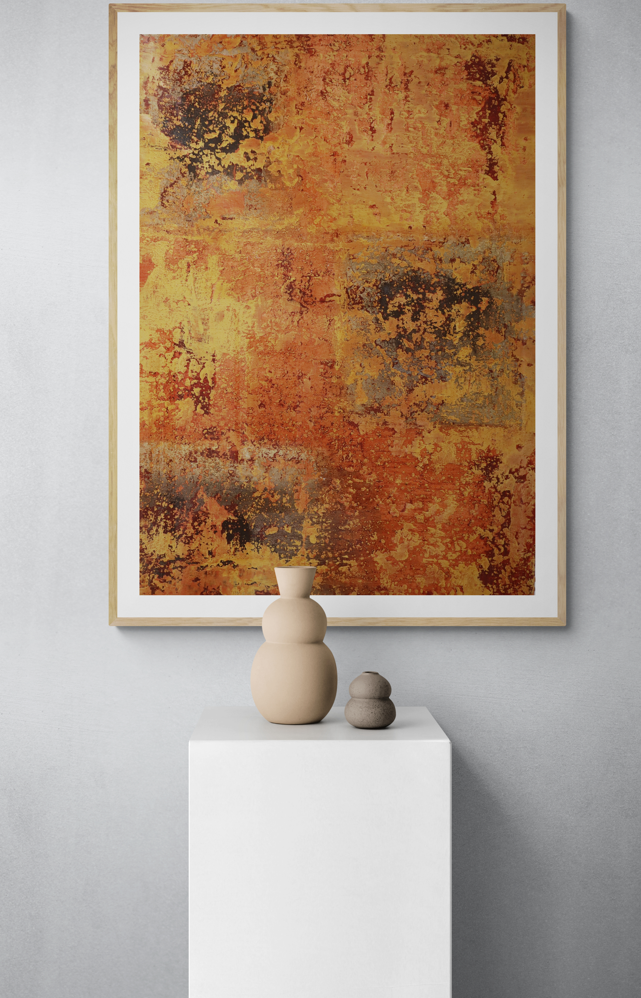 Warmth Textured Abstract Painting 
