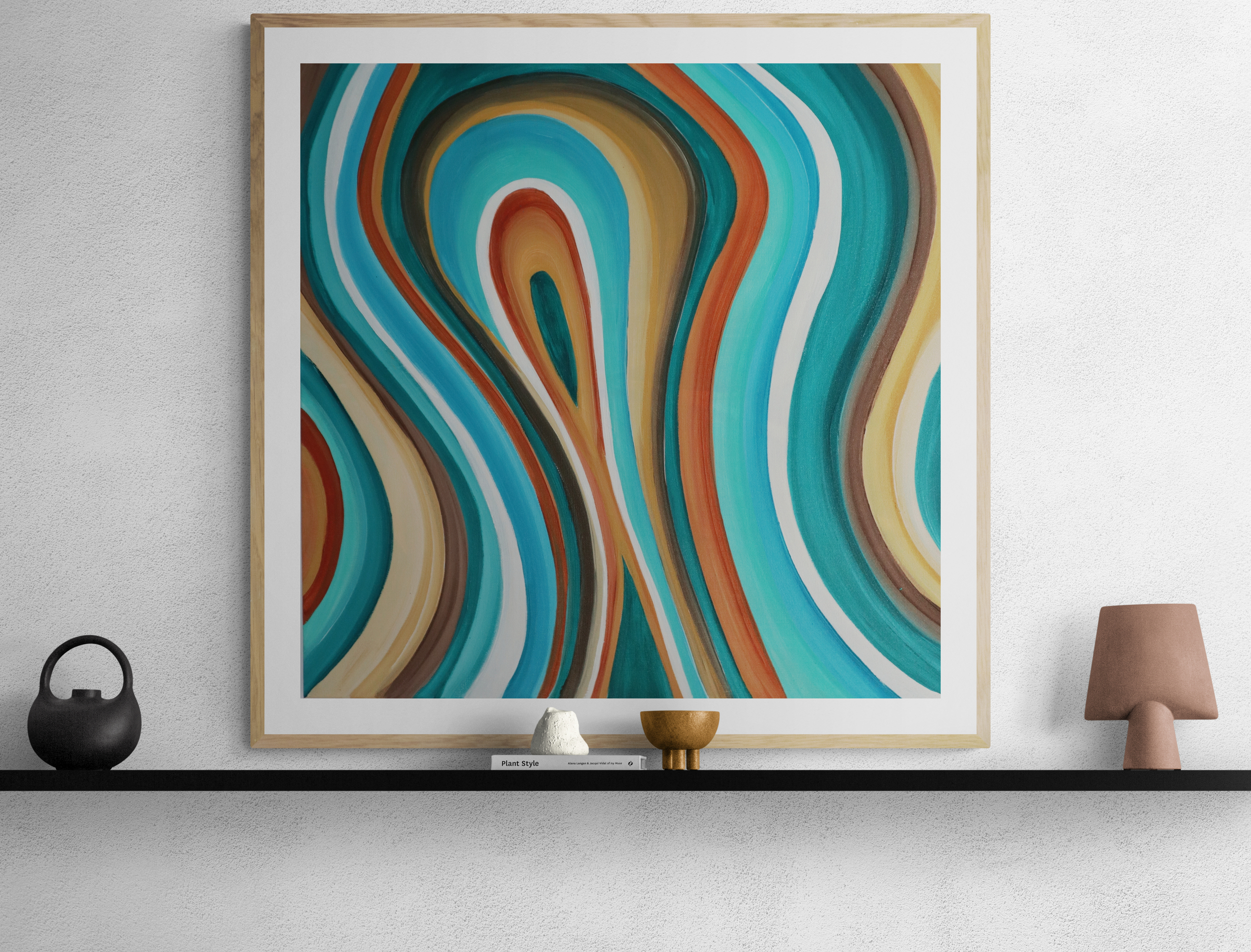 Flow Abstract Modern Art Painting