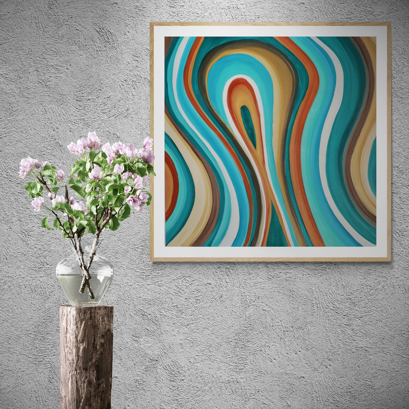 Flow Abstract Modern Art Painting