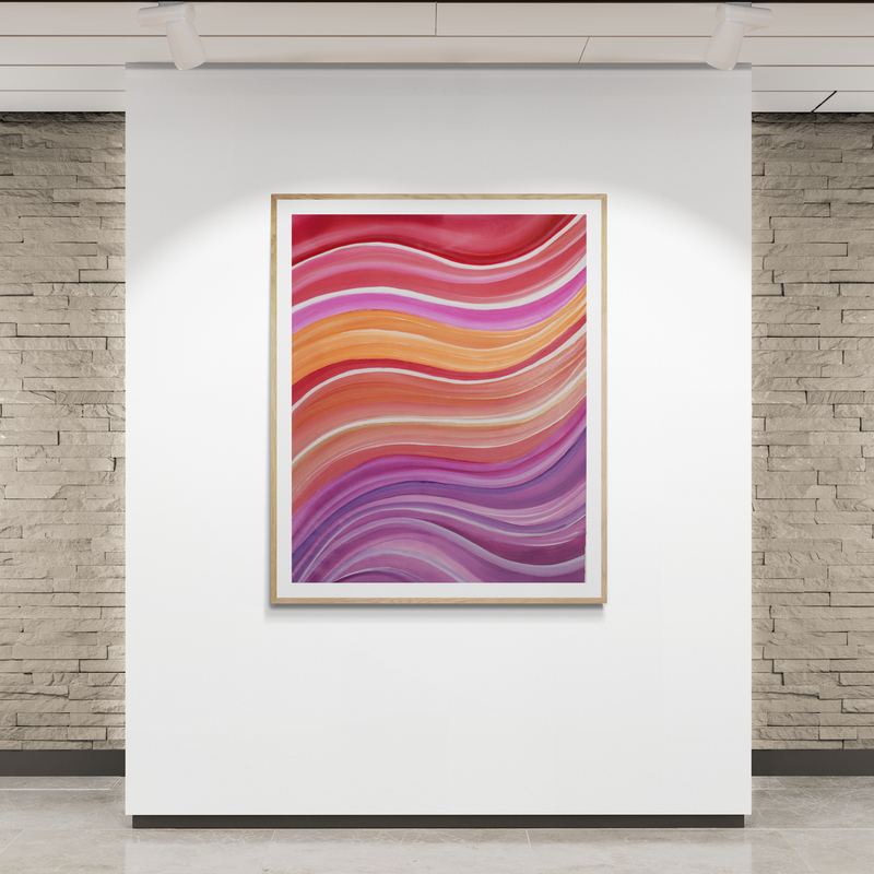 Spring Waves Abstract Wall Art