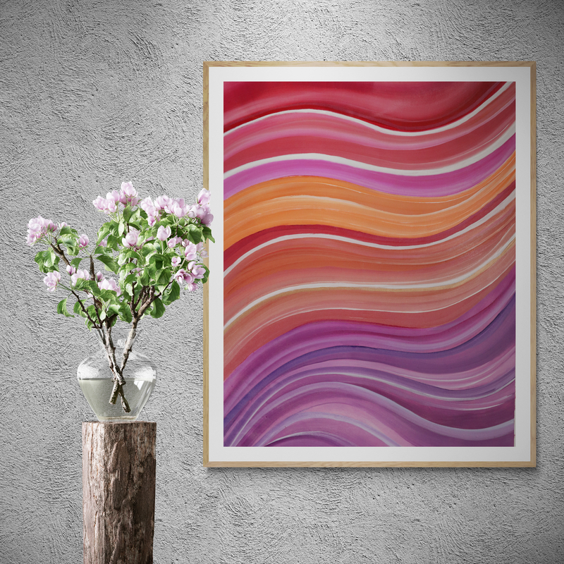 Spring Waves Abstract Wall Art