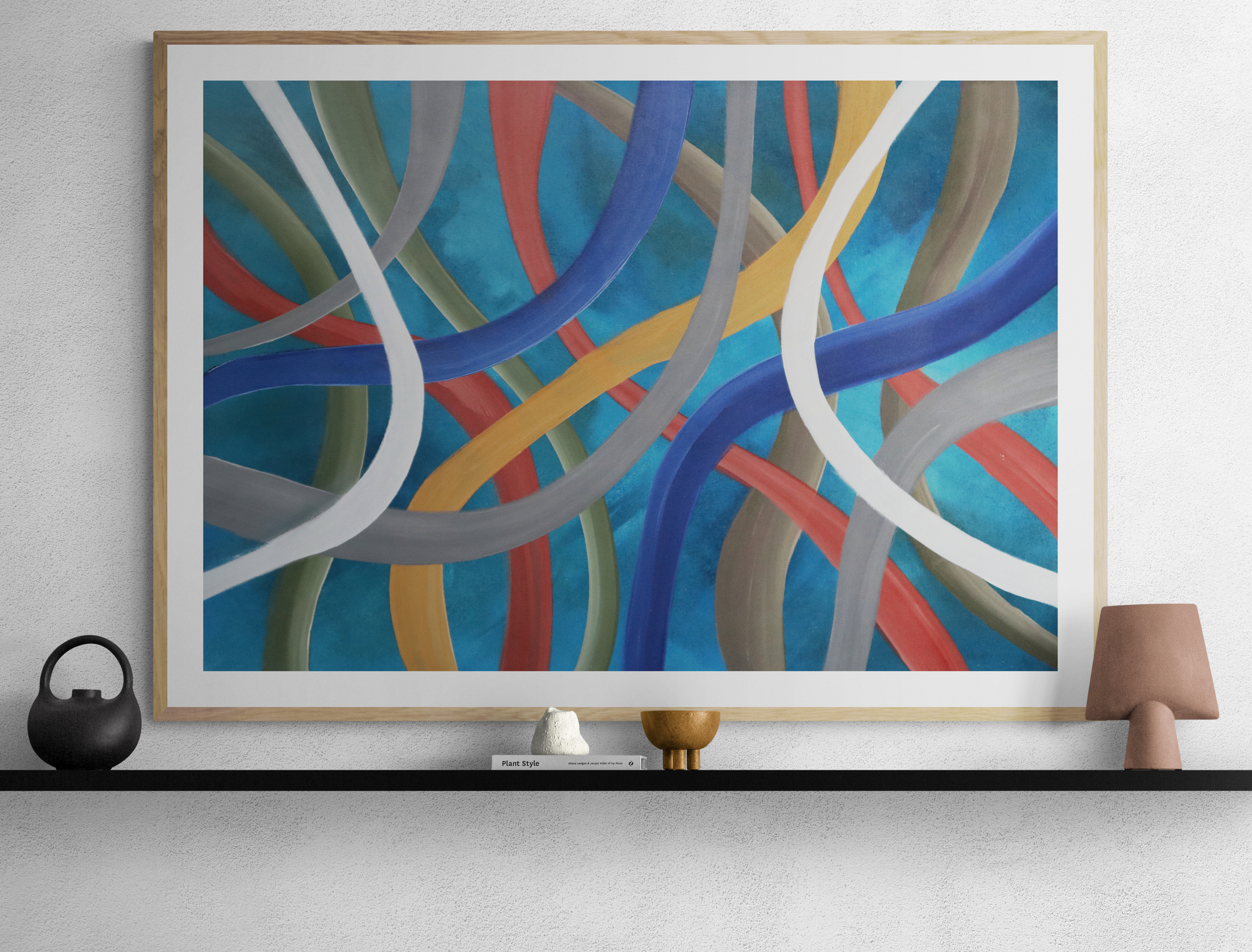 Linear Abstract Colorful Wall Art