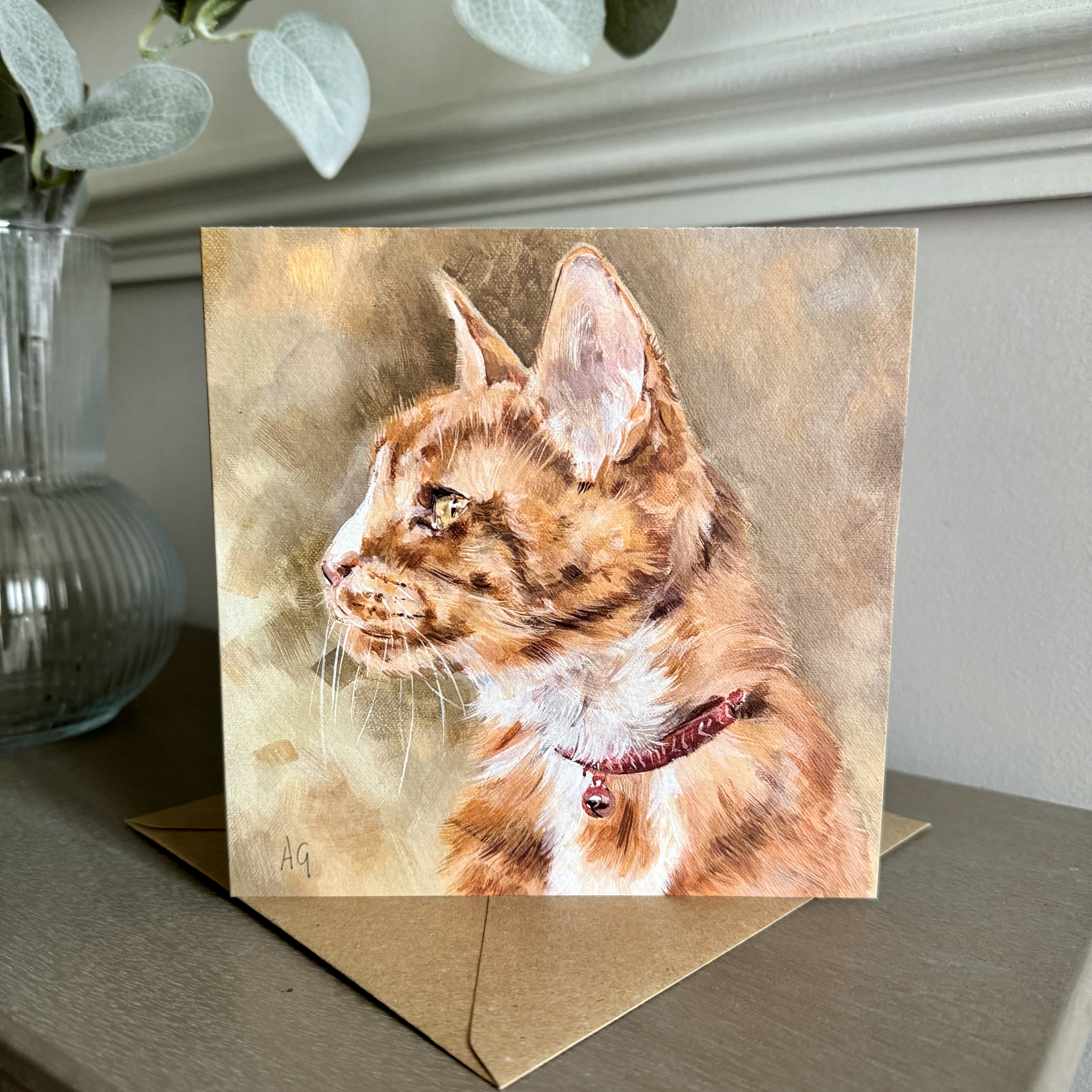 Ginger Cat Greeting Card