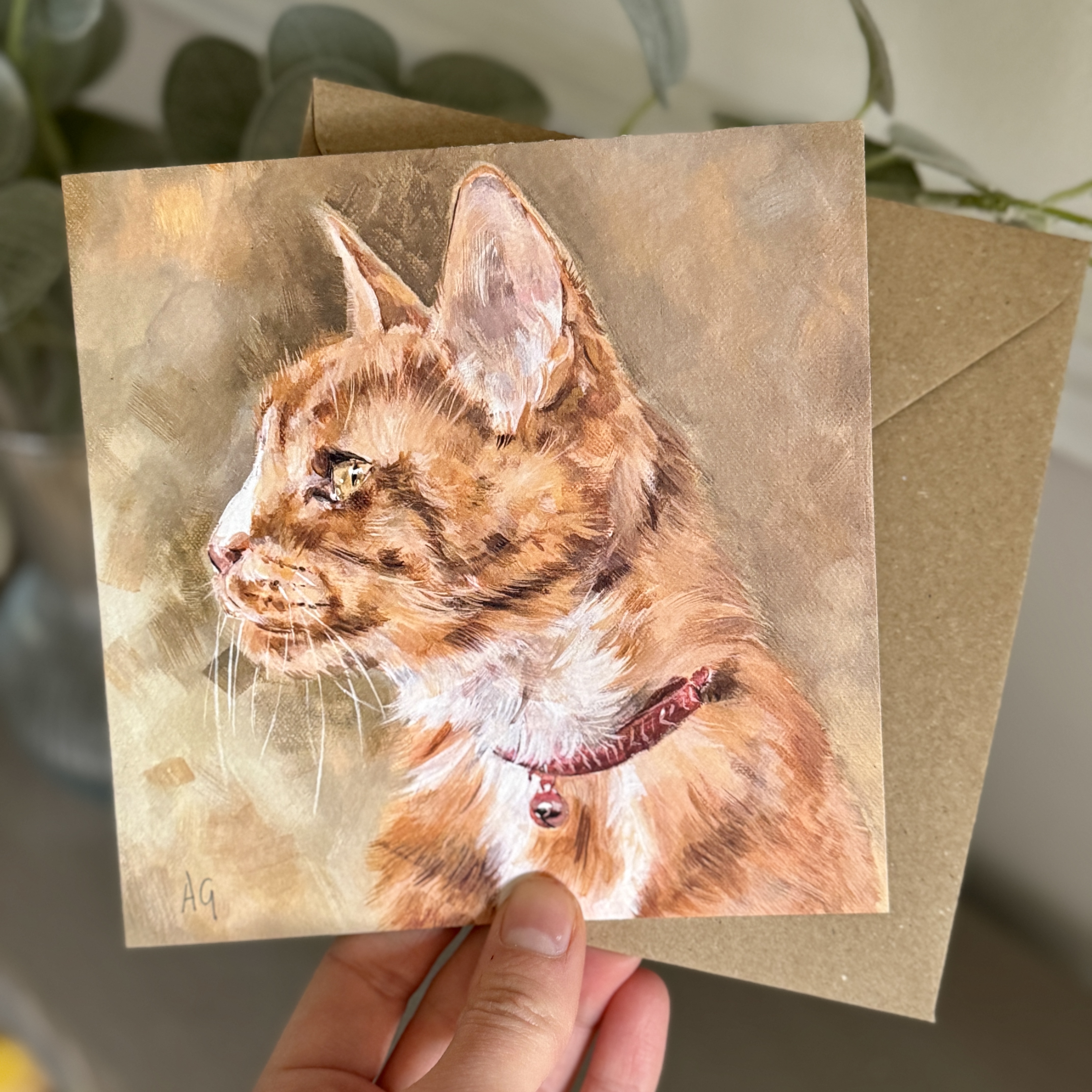 Ginger Cat Greeting Card