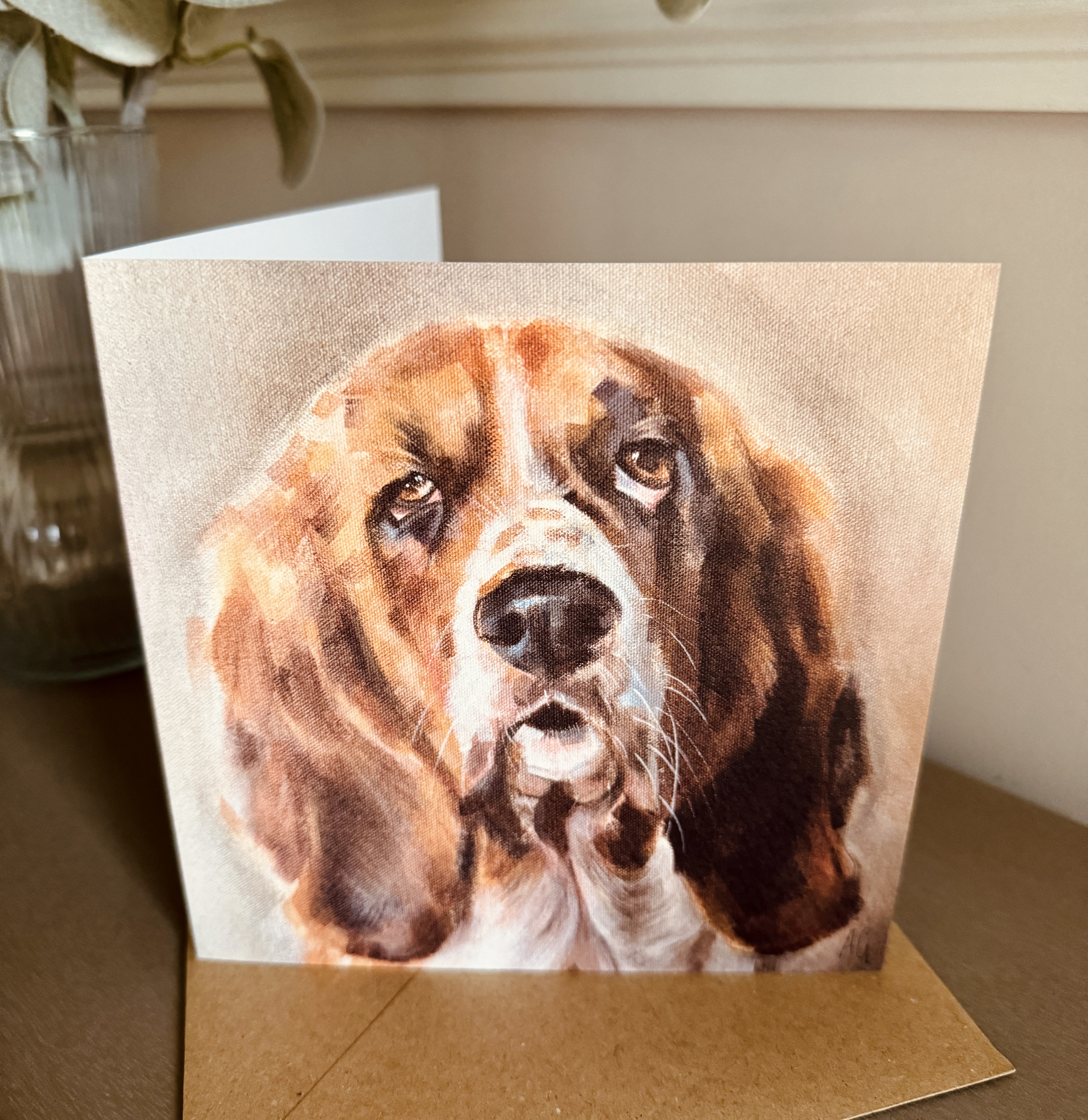 Basset Hound Greeting Card