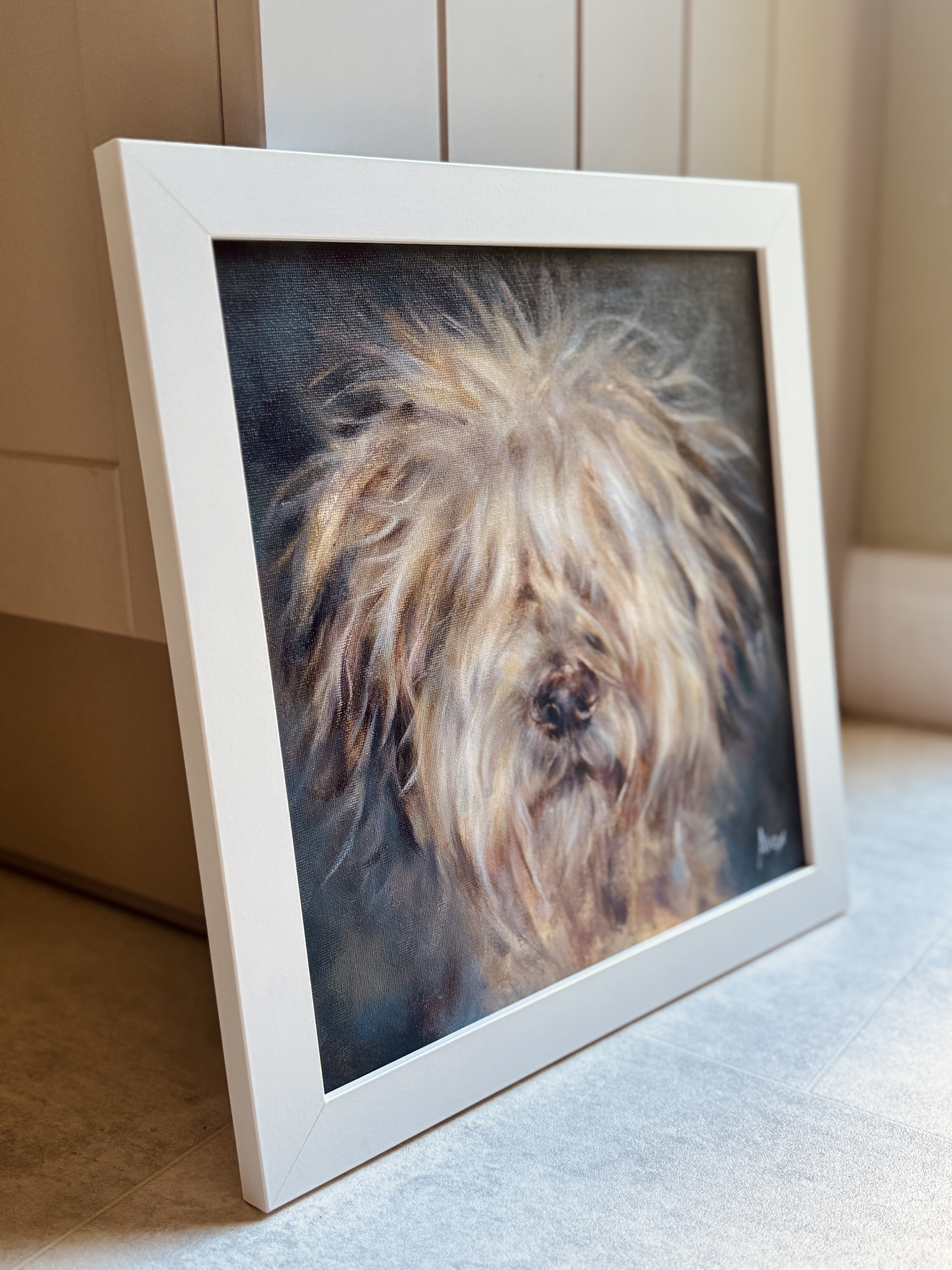 Original Oil Painting - Old English Sheepdog
