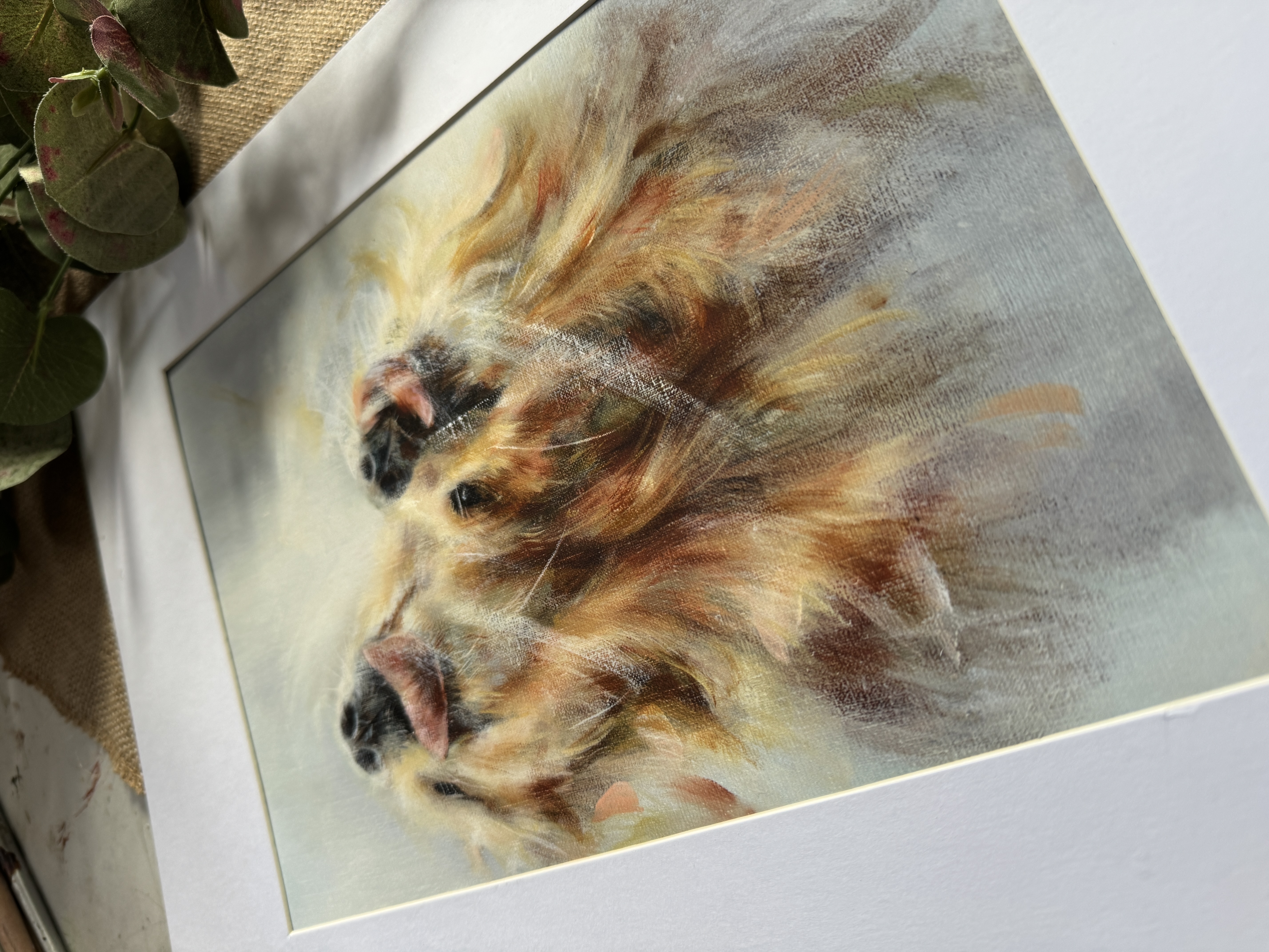 Playful Golden Retriever Fine Art Giclée Print