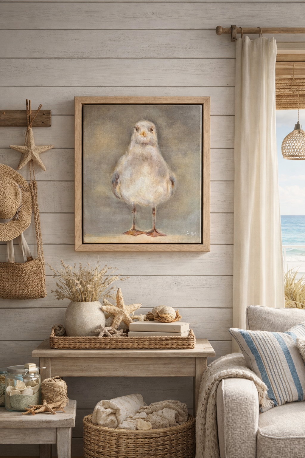 Original Seagull Painting - 'Keep Your Eyes on the Fries' 