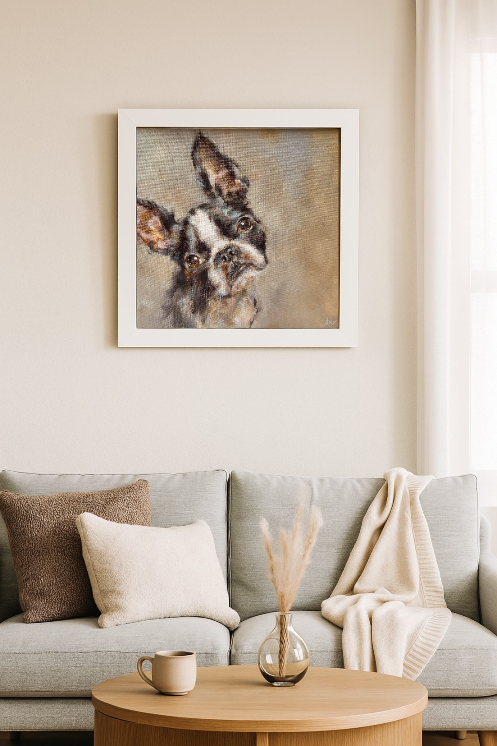'Boston Terrier' - Original Oil Painting 