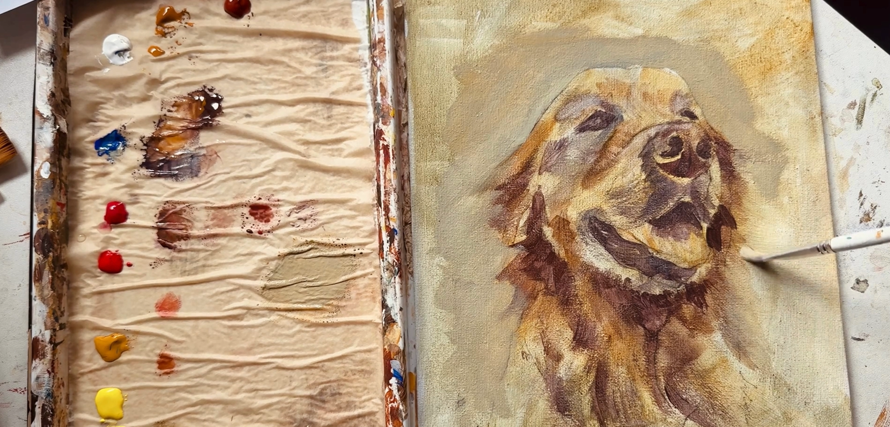 How to Paint a Golden Retriever 