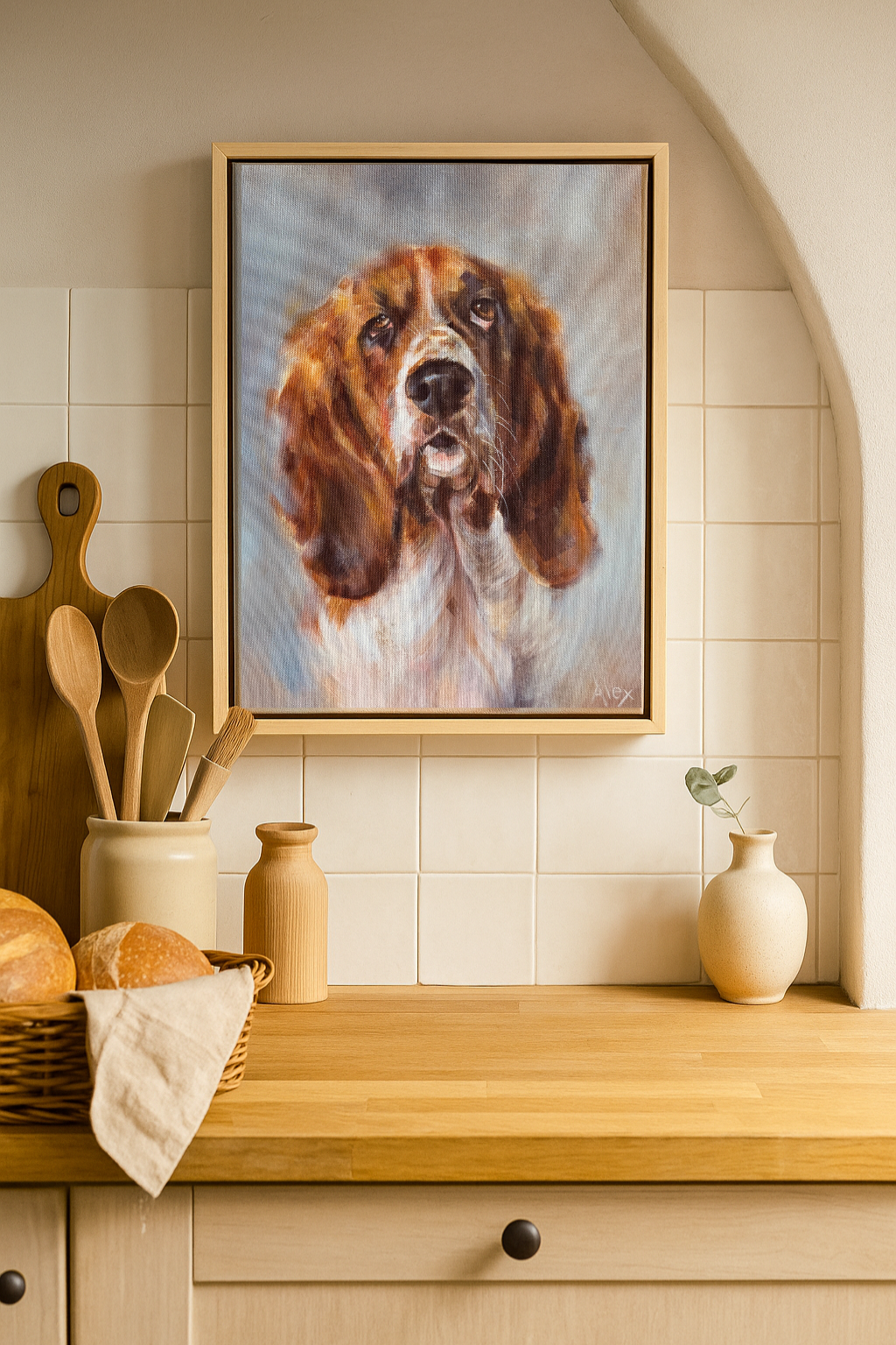Original Oil Painting - 'Basset Hound'