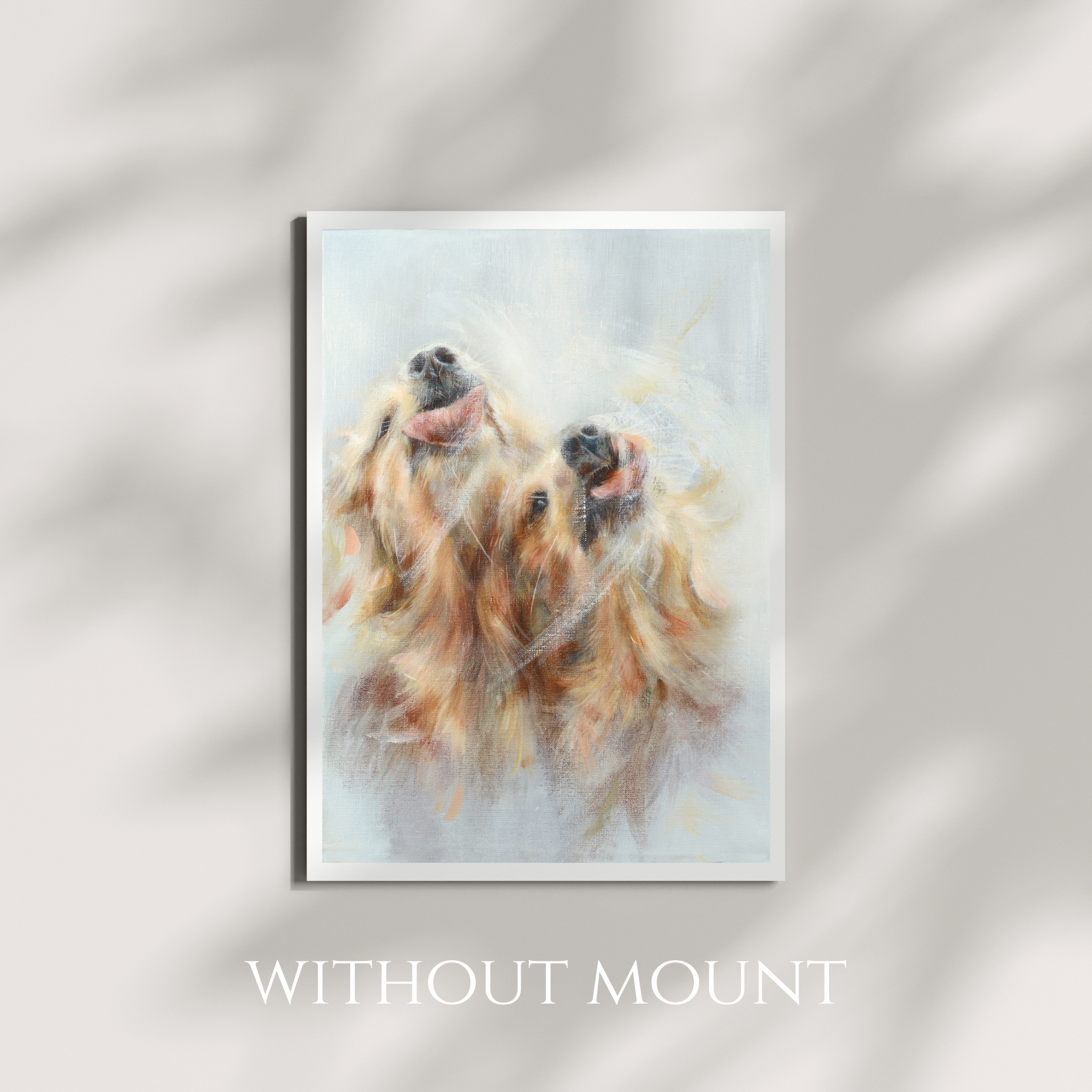 Playful Golden Retriever Fine Art Giclée Print
