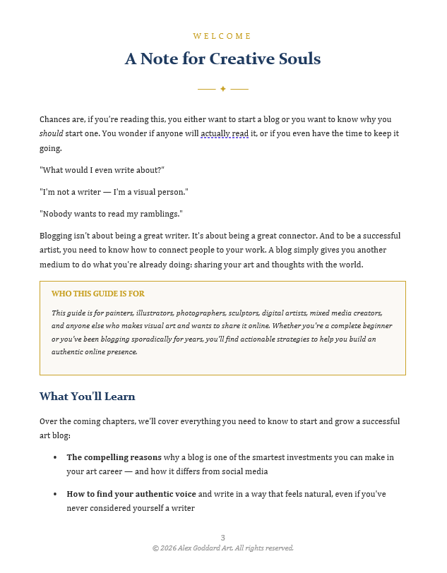 The Artist’s Complete Guide to Blogging