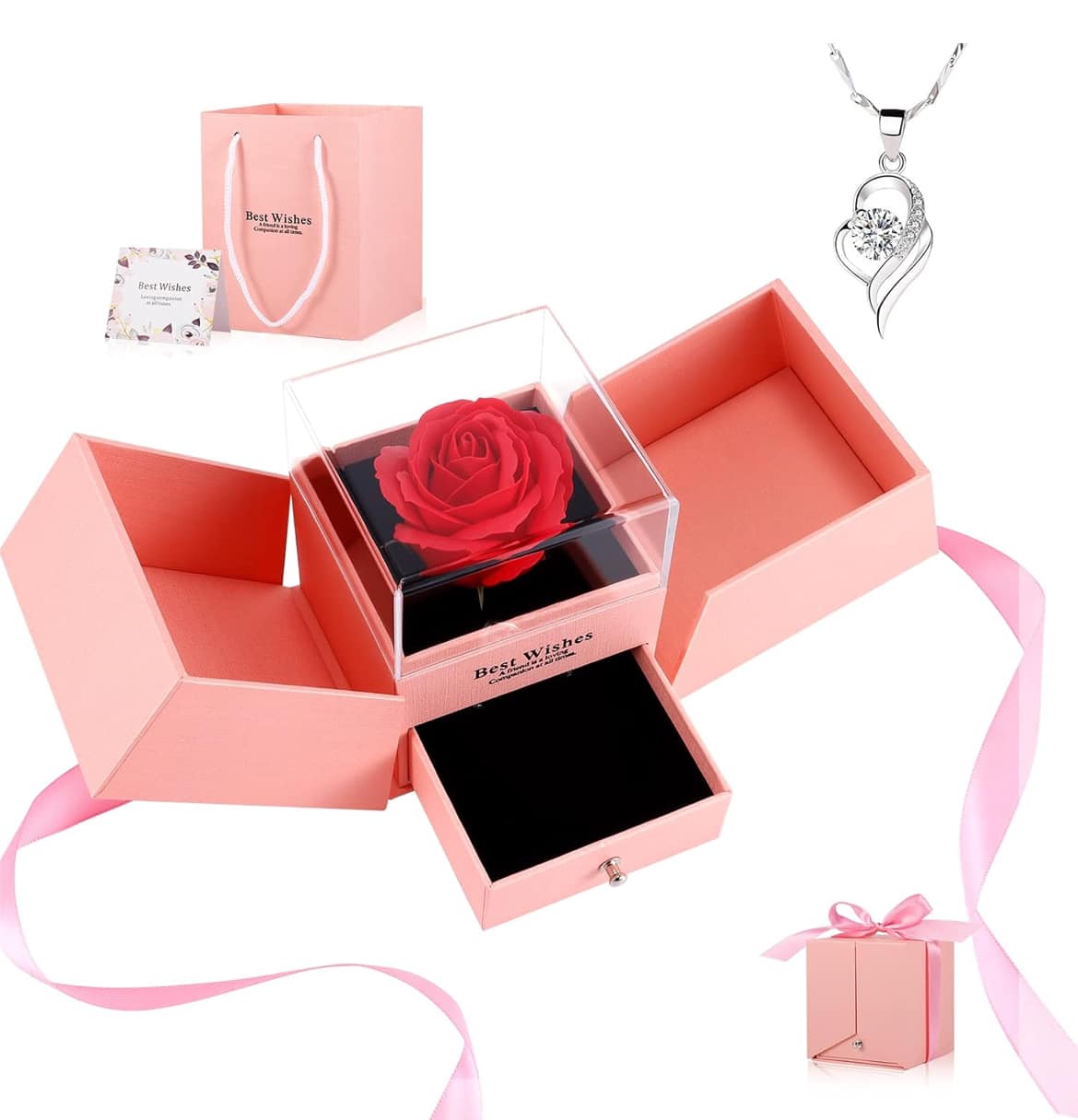 Caja de rosa preservada