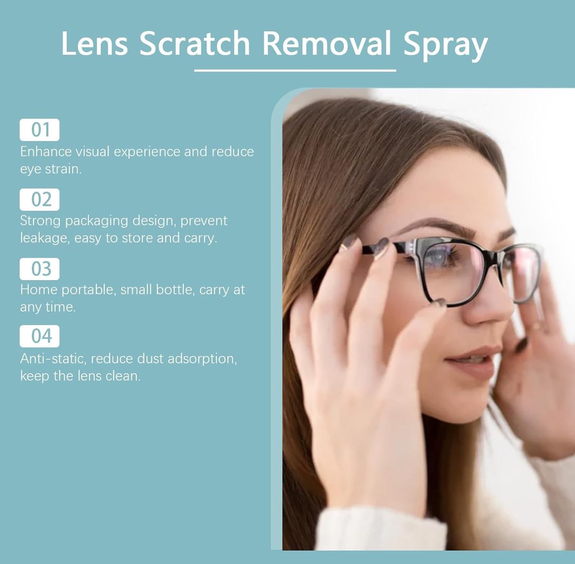 Solución de reparación de arañazos para lentes