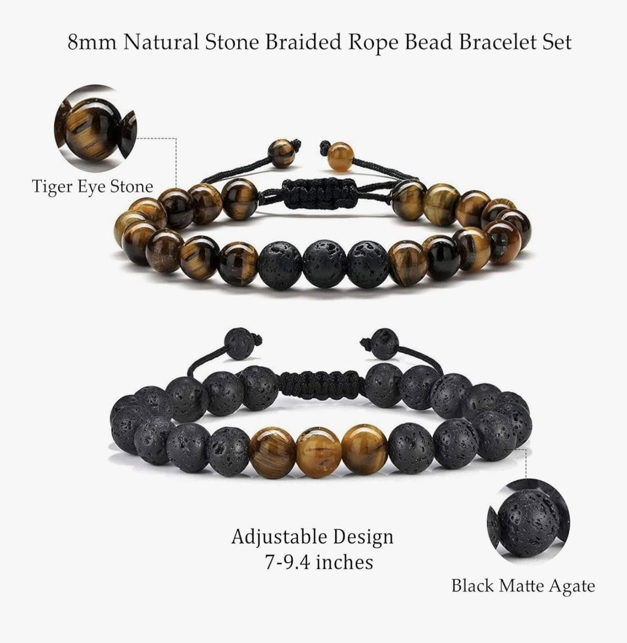 Pulseras de piedra natural