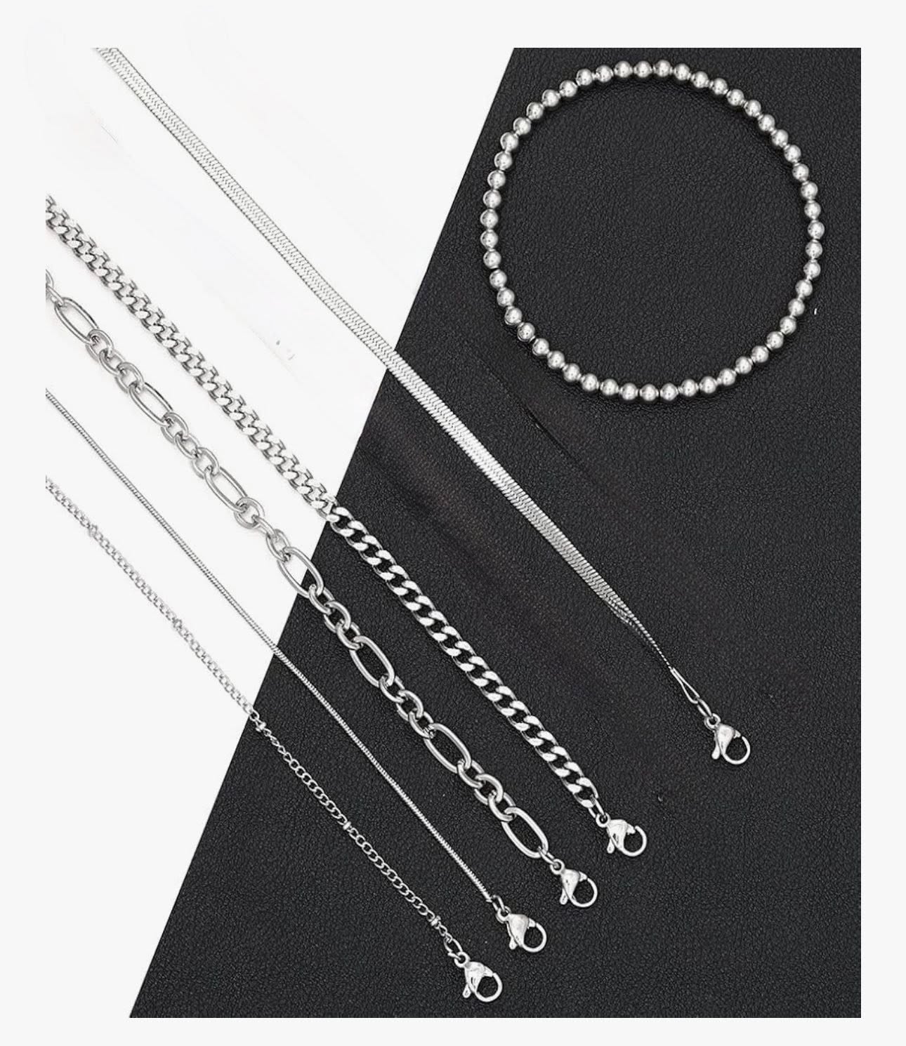 Set de pulseras de acero