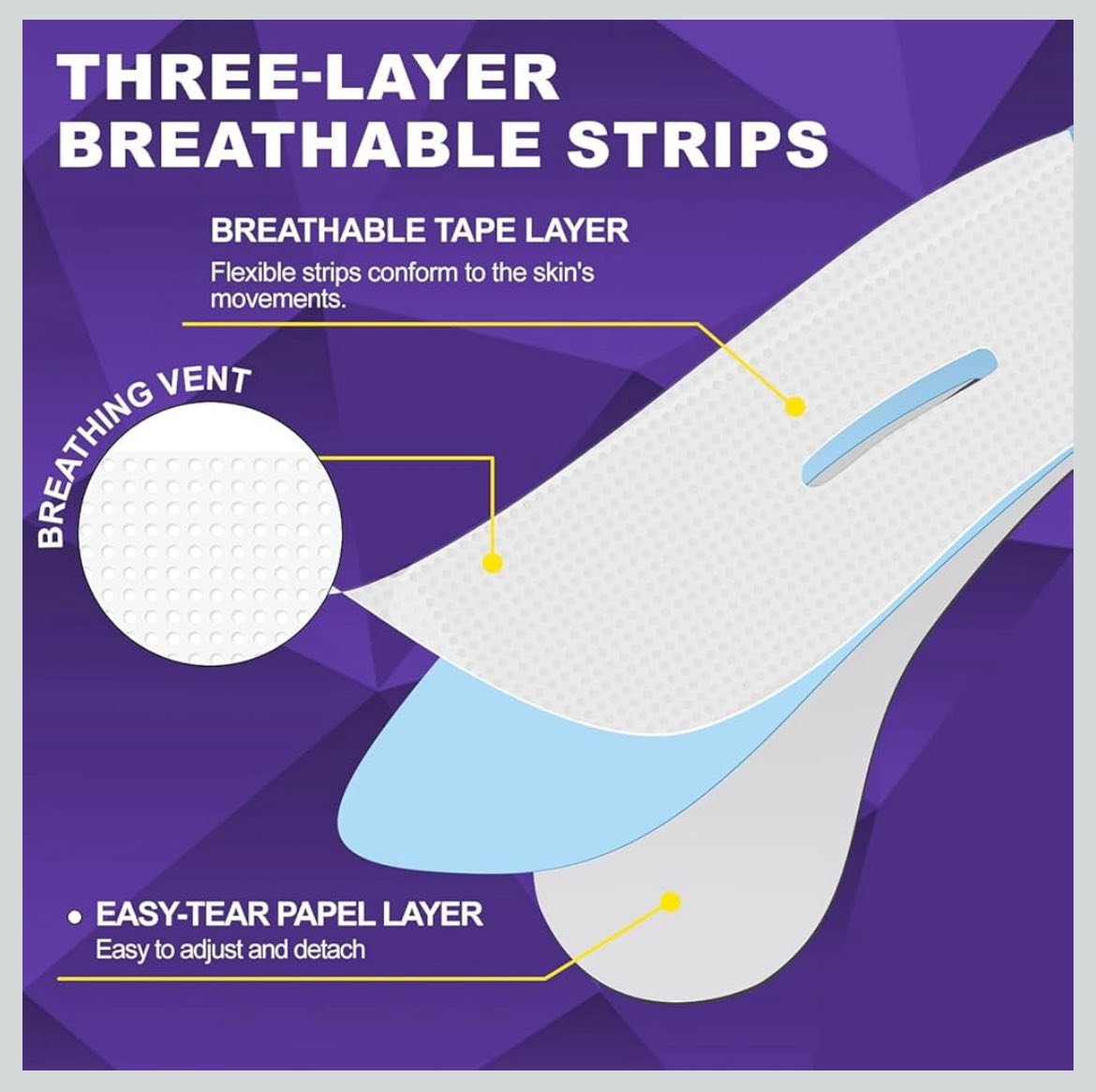 120 tiras hipoalérgicas