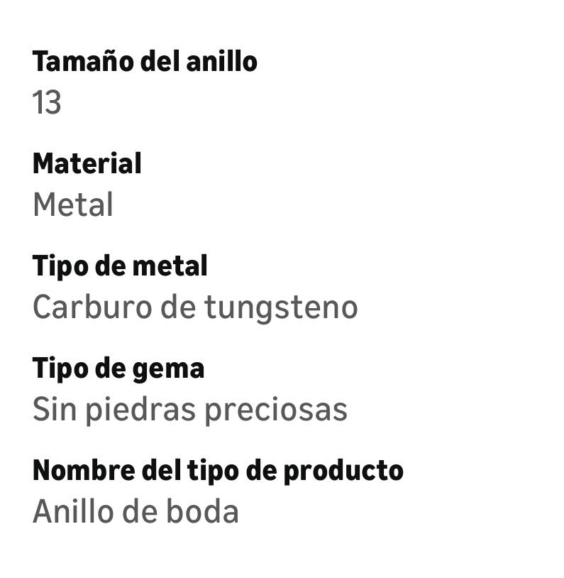 Anillo de tungsteno
