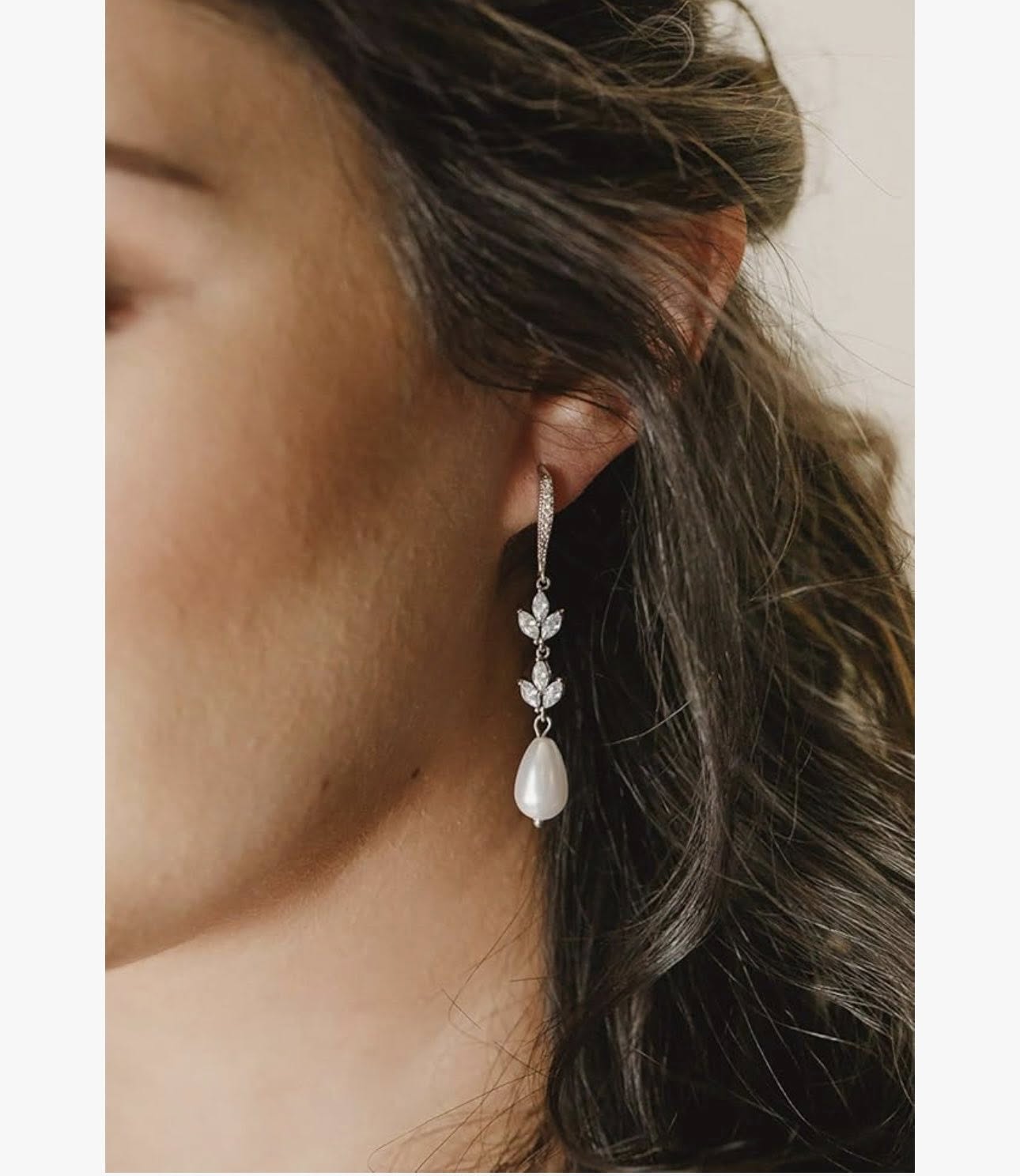 Aretes de Perla y Circonia