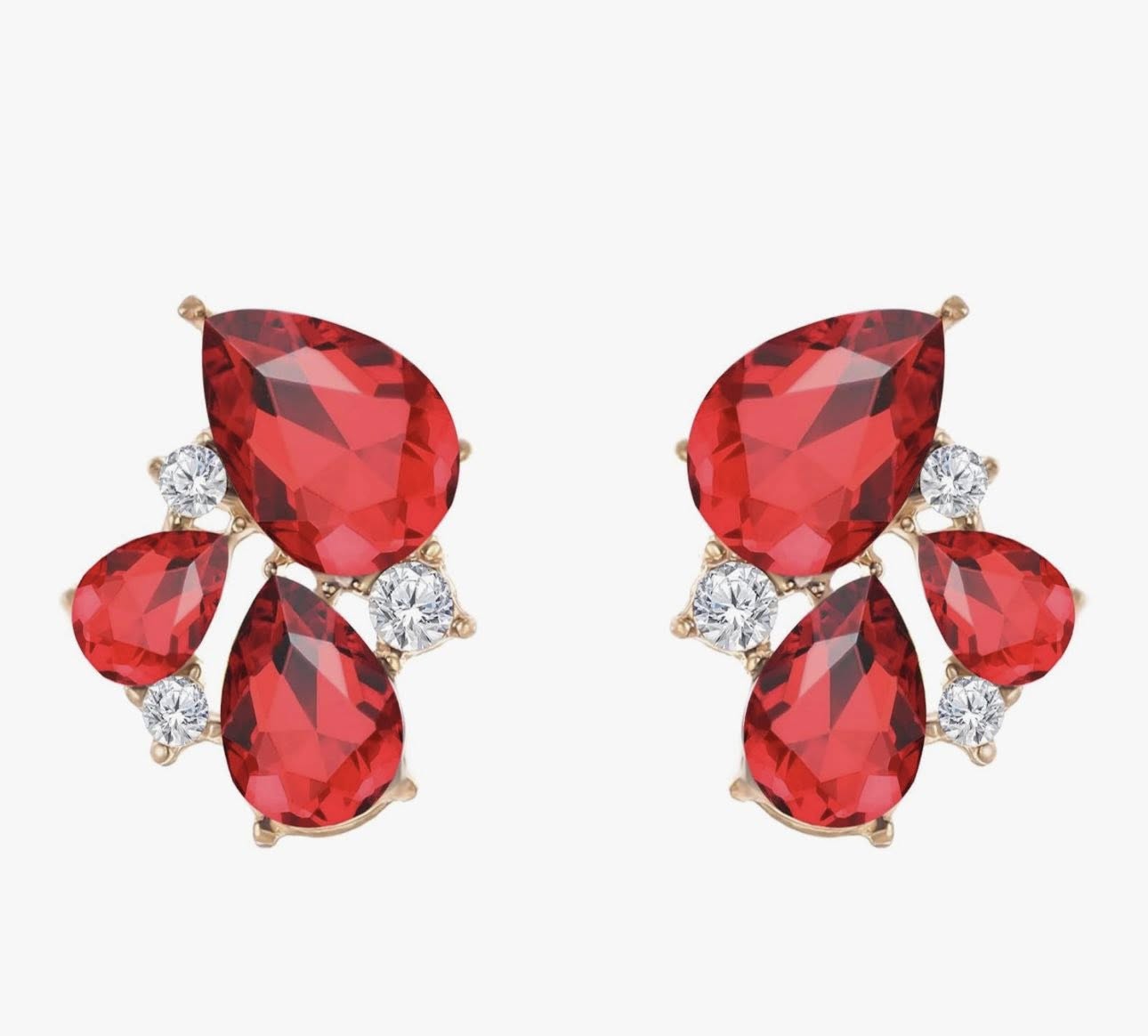 Aretes con diamantes