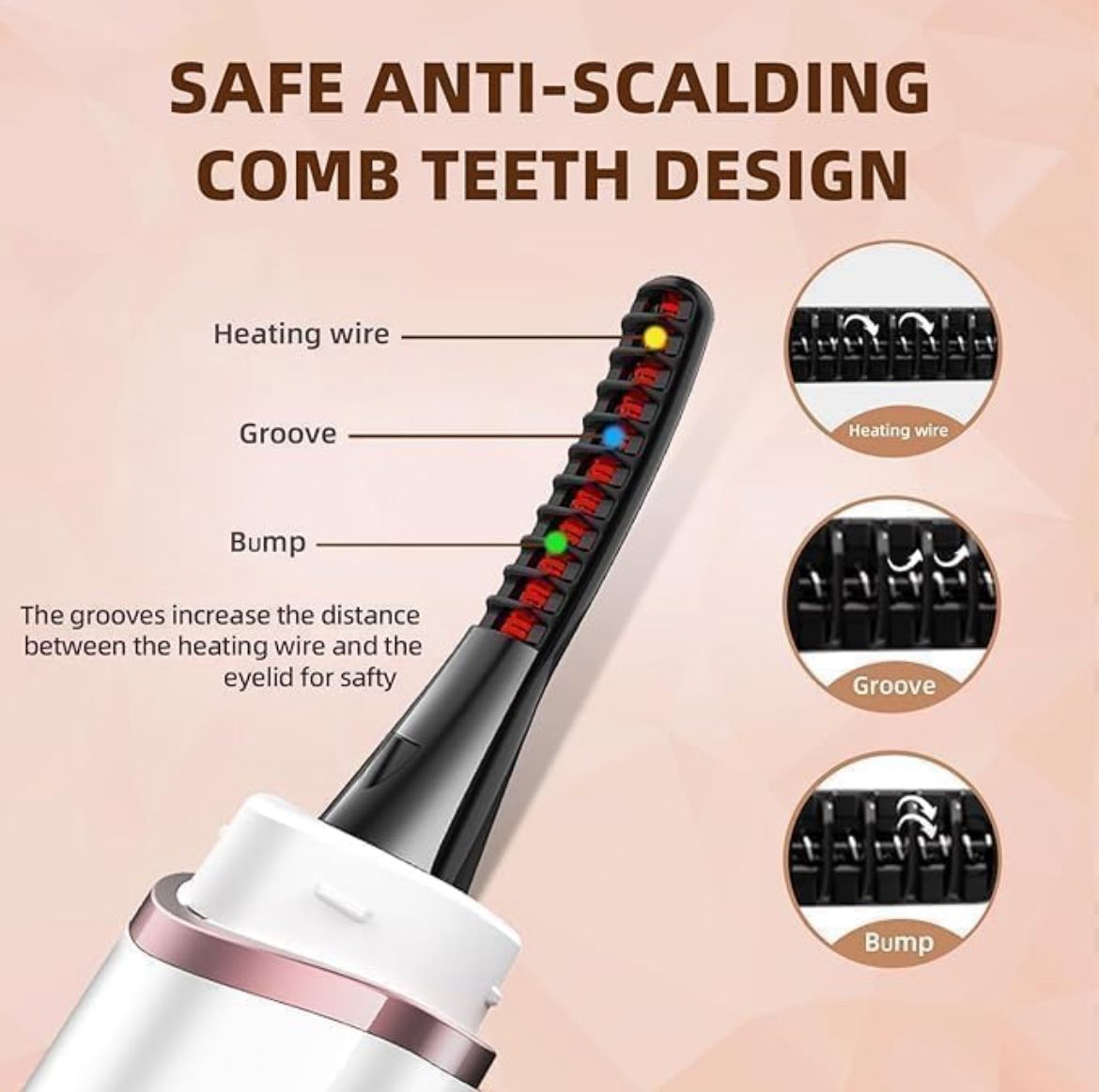 Rizador eléctrico de pestañas