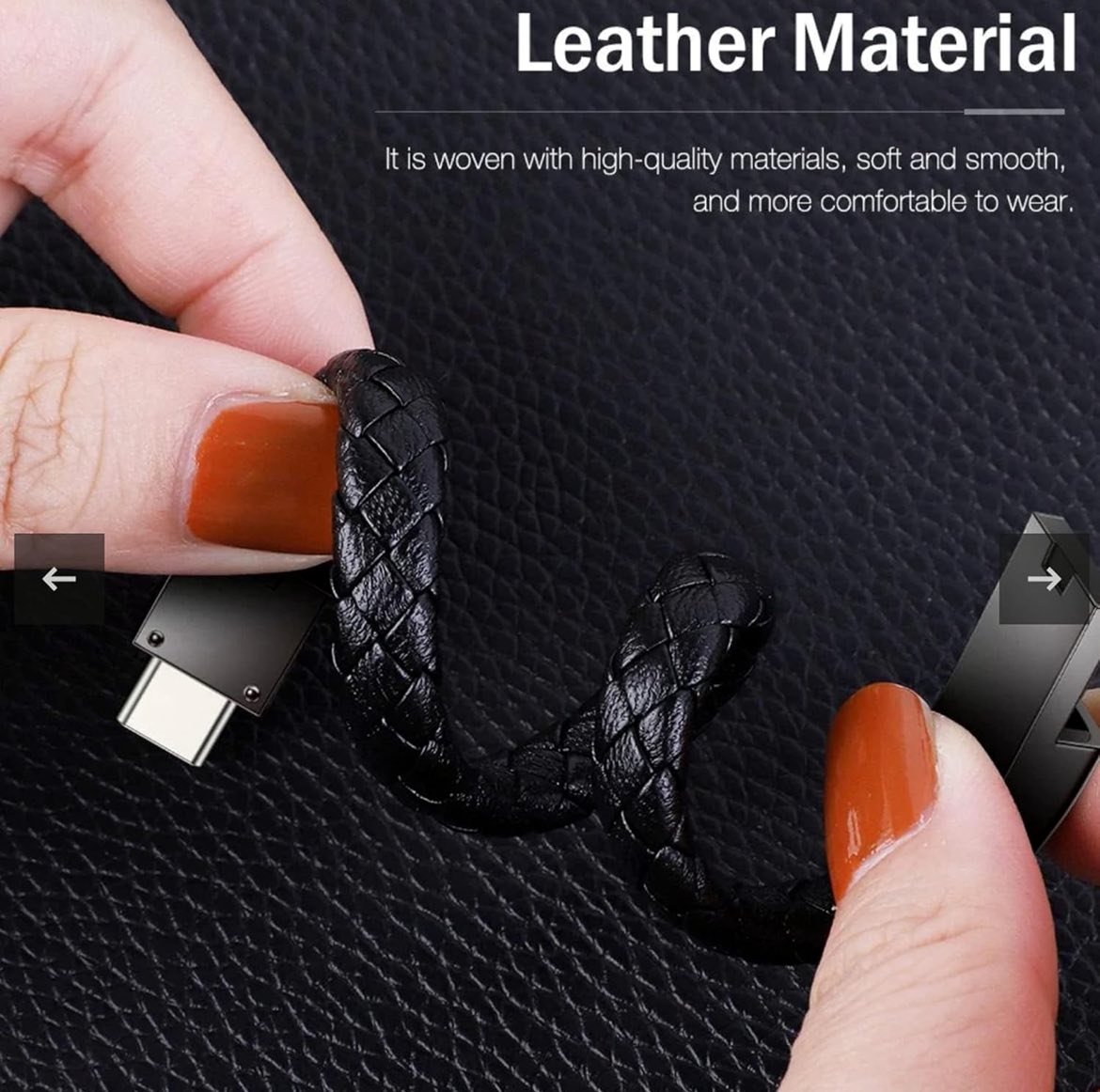 Cargador de pulsera de cuero