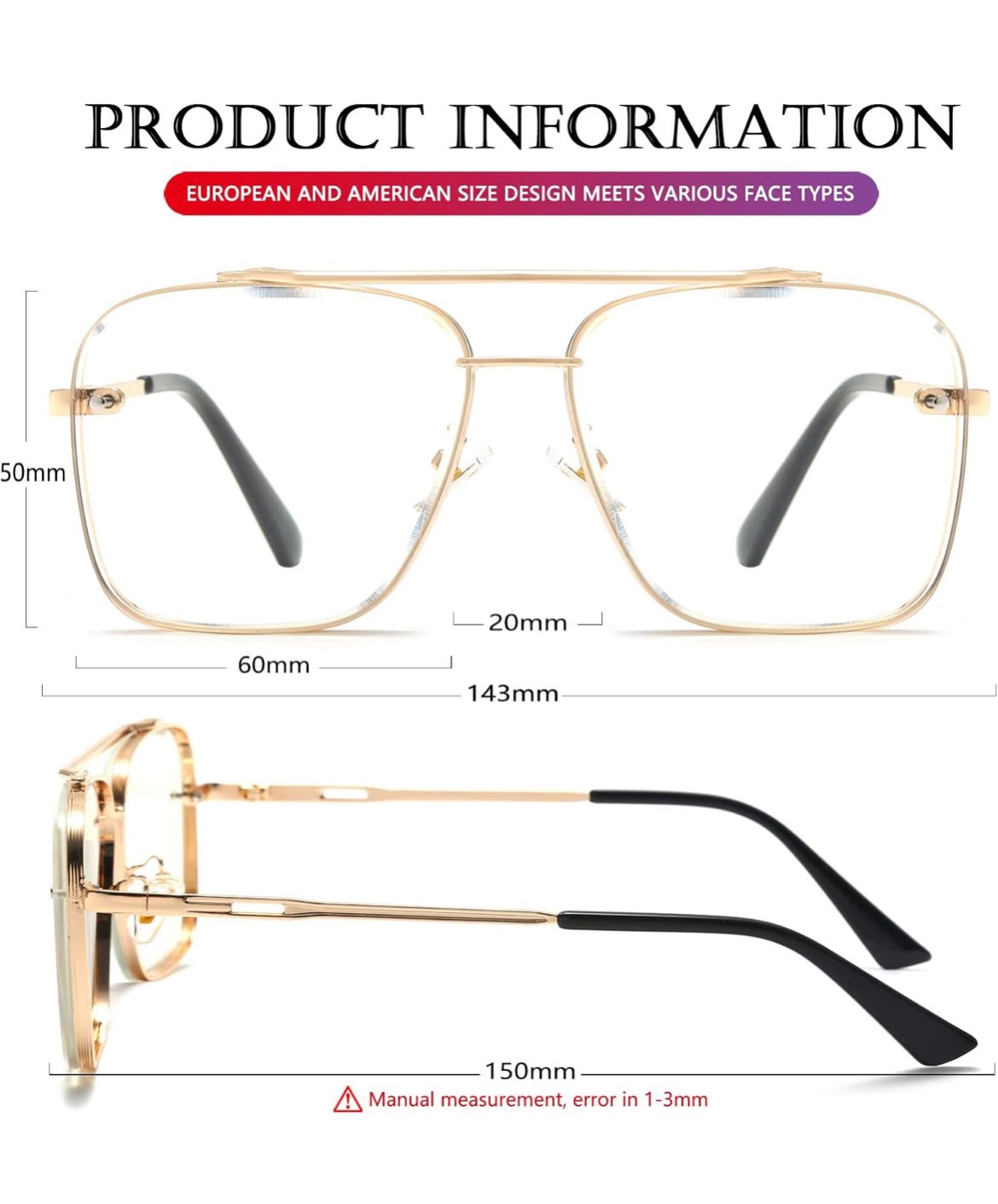 Lentes cuadrados