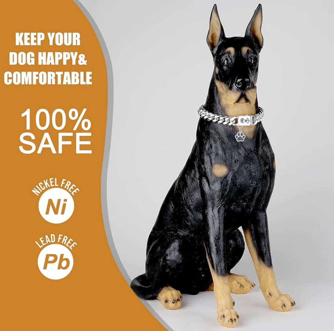 Collar de cadena para perro