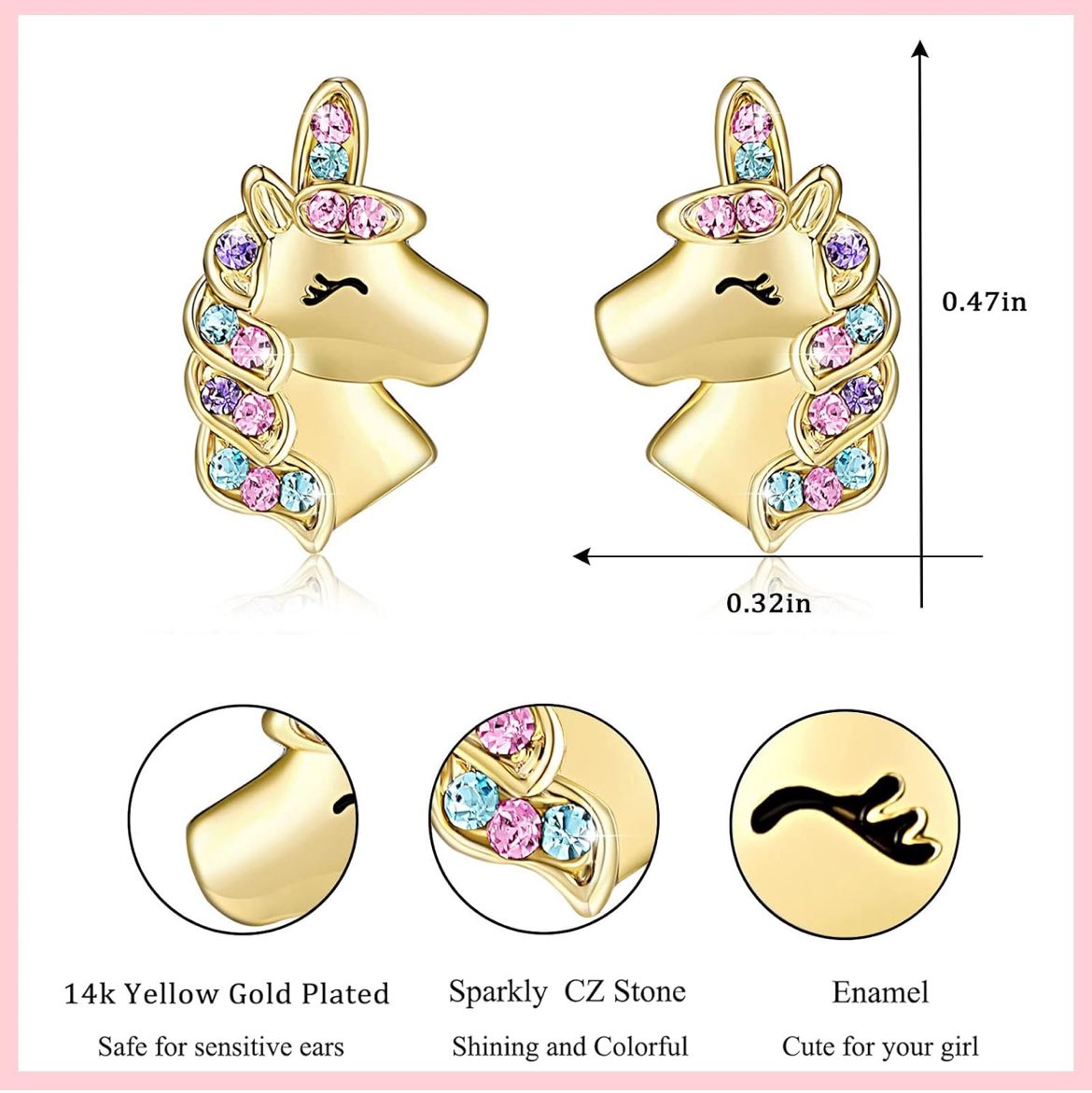 Aretes de unicornio