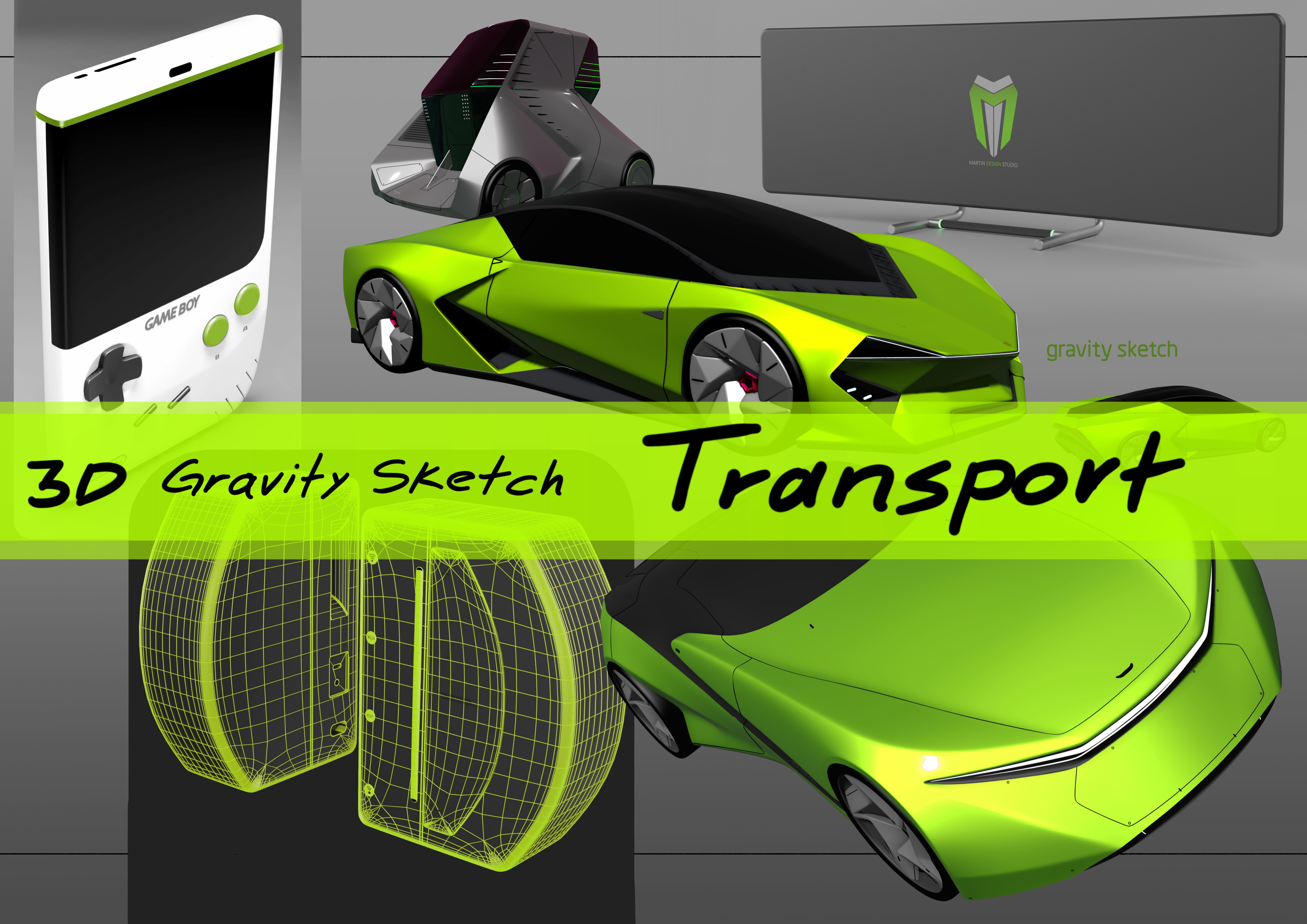 3D Gravity Sketch TRANSPORTE
