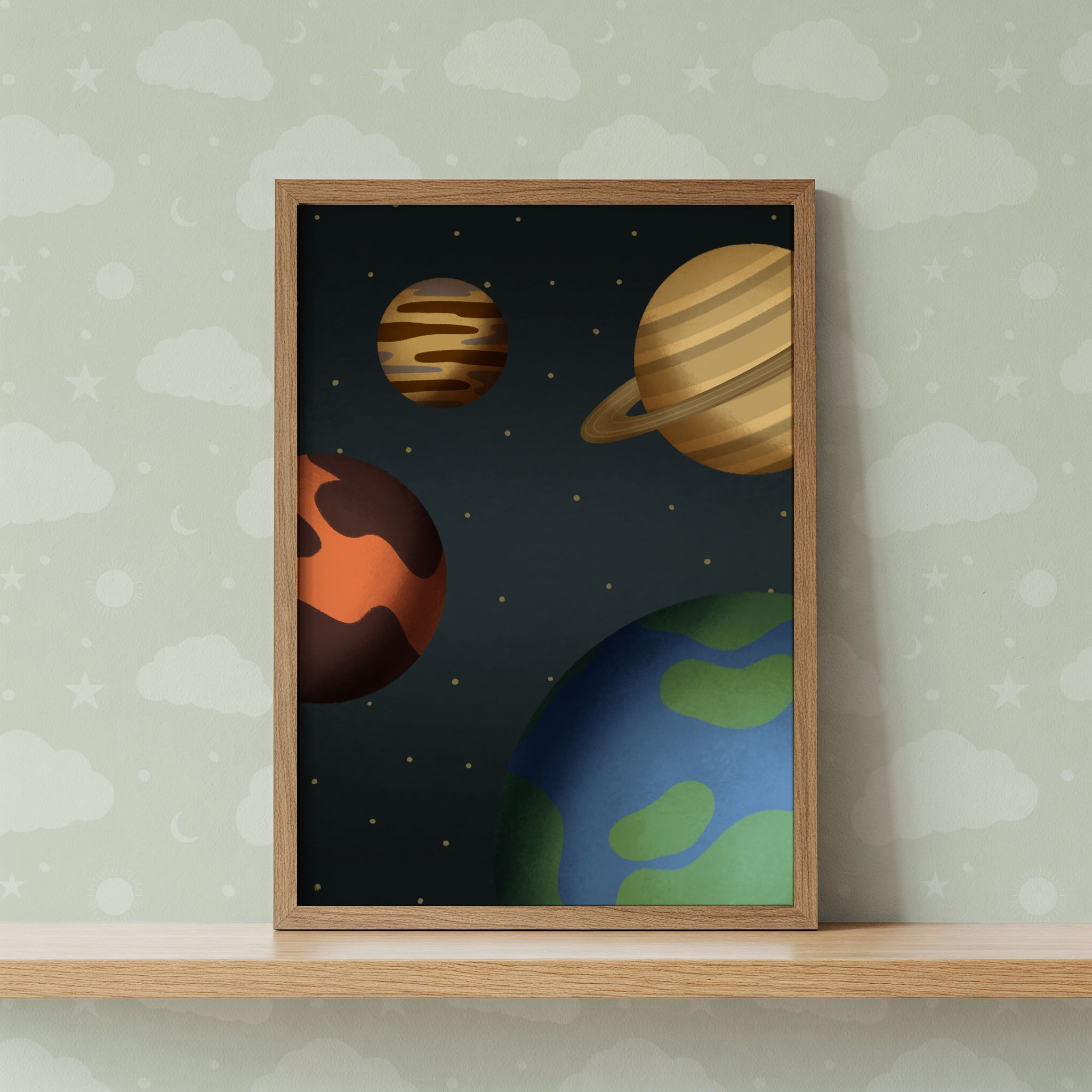 Planets Nursery Wall Art