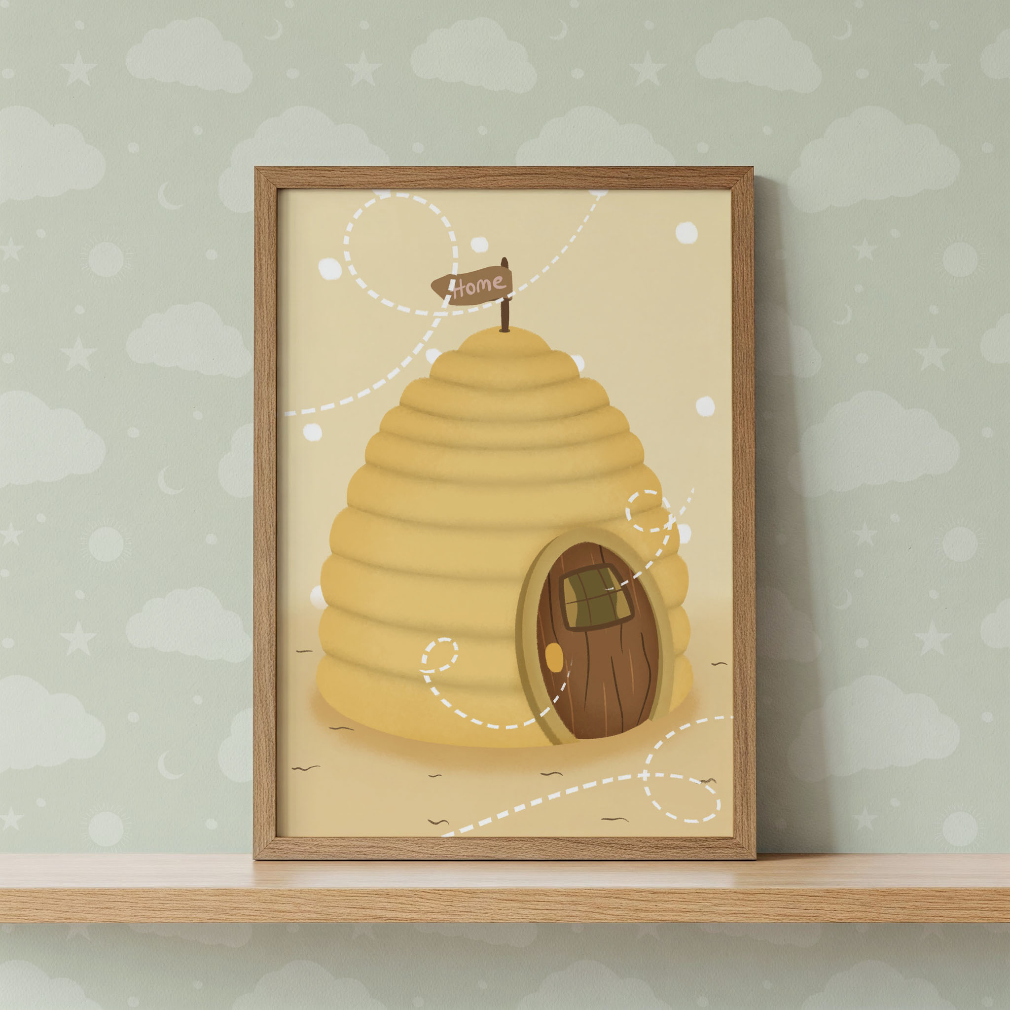 Bee Hive Nursery Wall Art