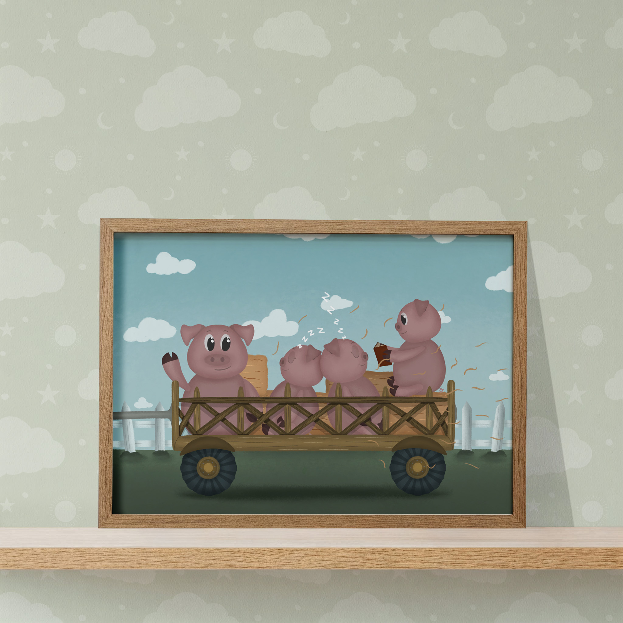 Piggies Nursery Wall Art