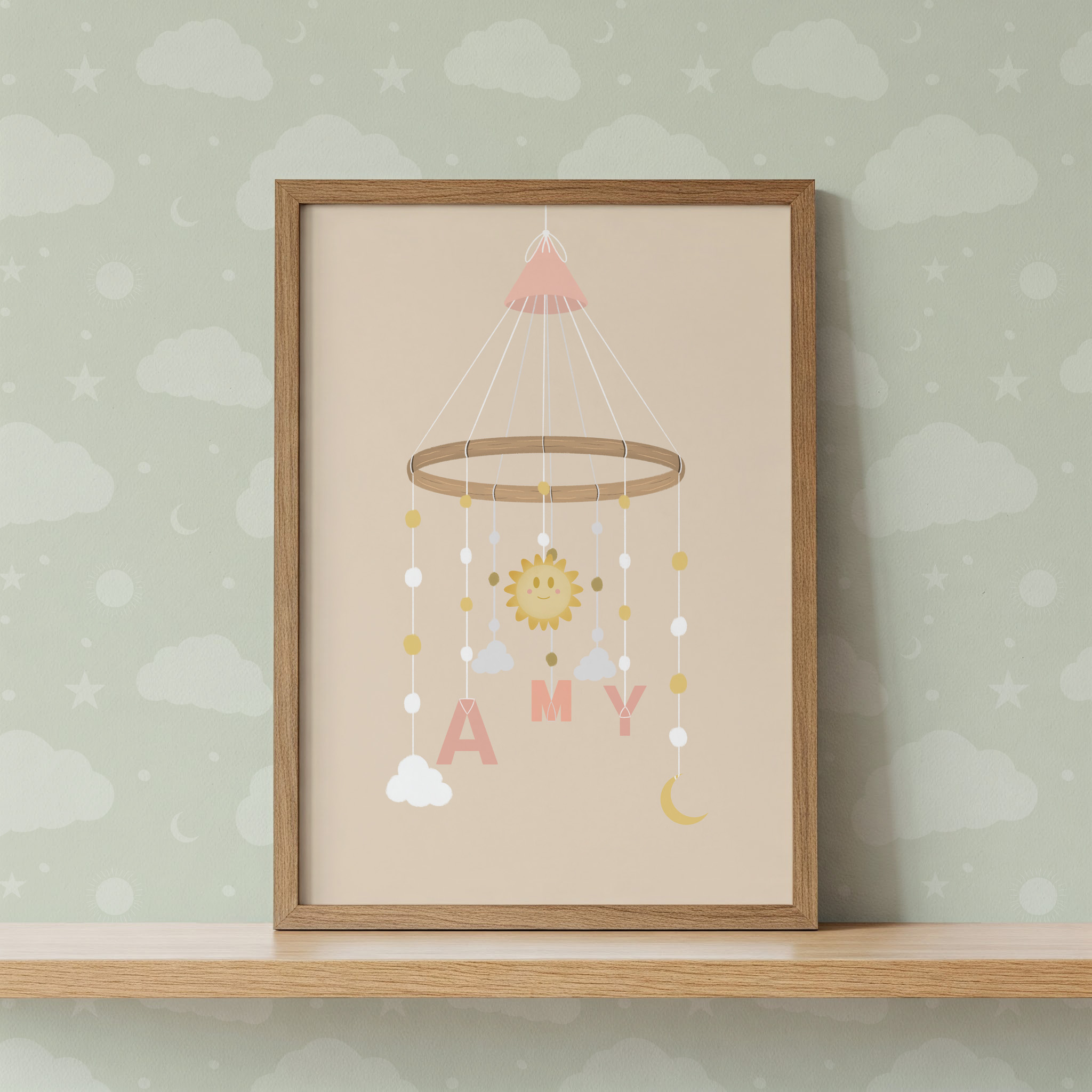 Personalised Mobile Crib Art Print
