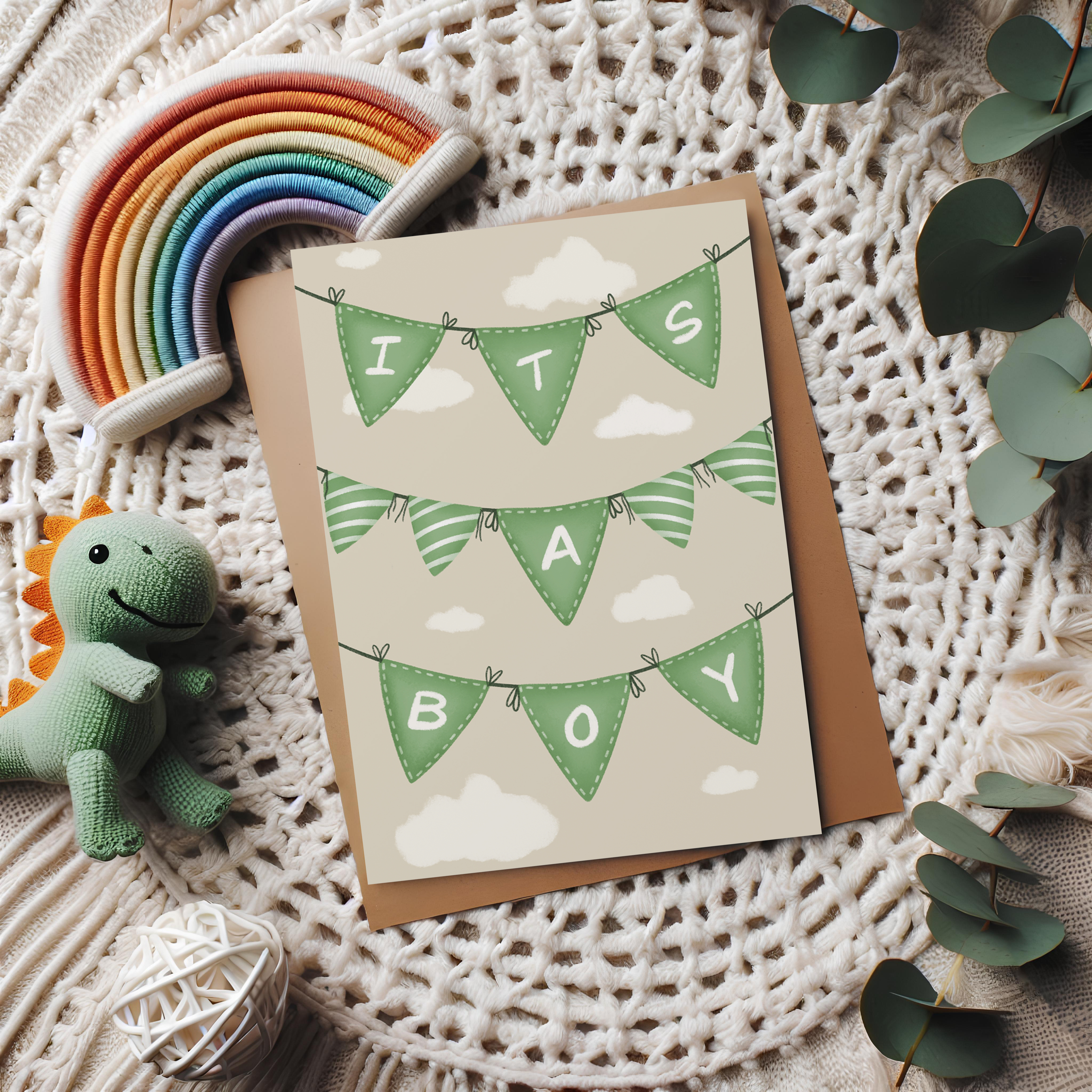 It's a Boy Announcement Card