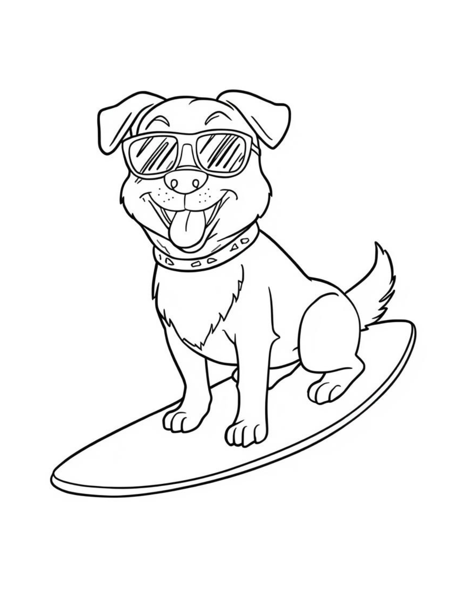 Cool Surfer Dog Paint Party Printable