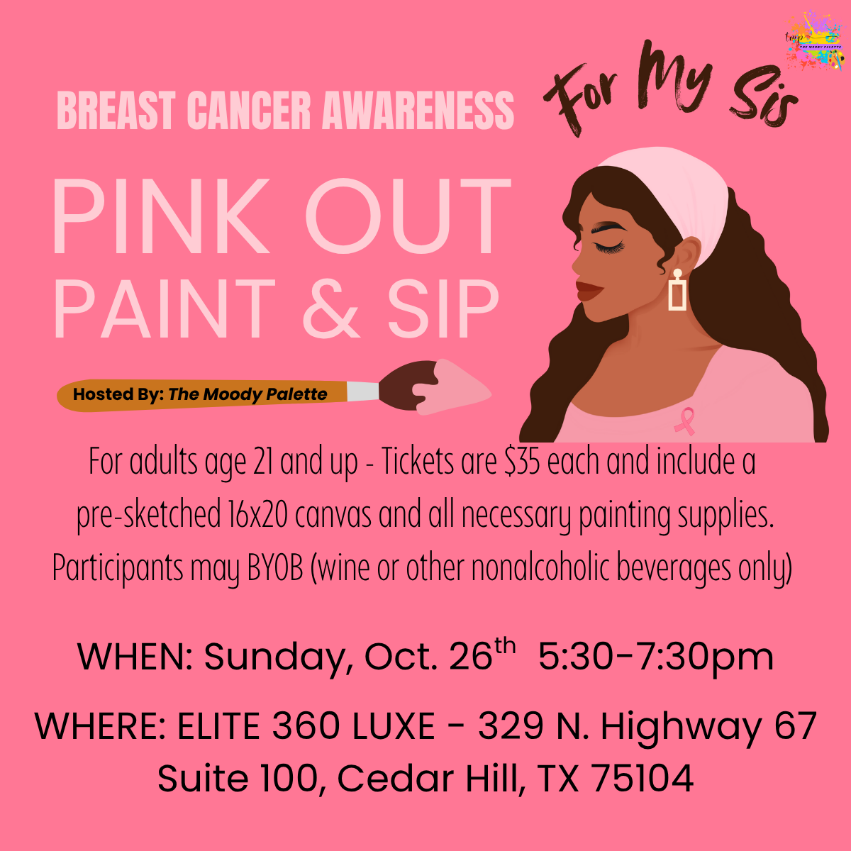 Pink Out Paint & Sip Ticket
