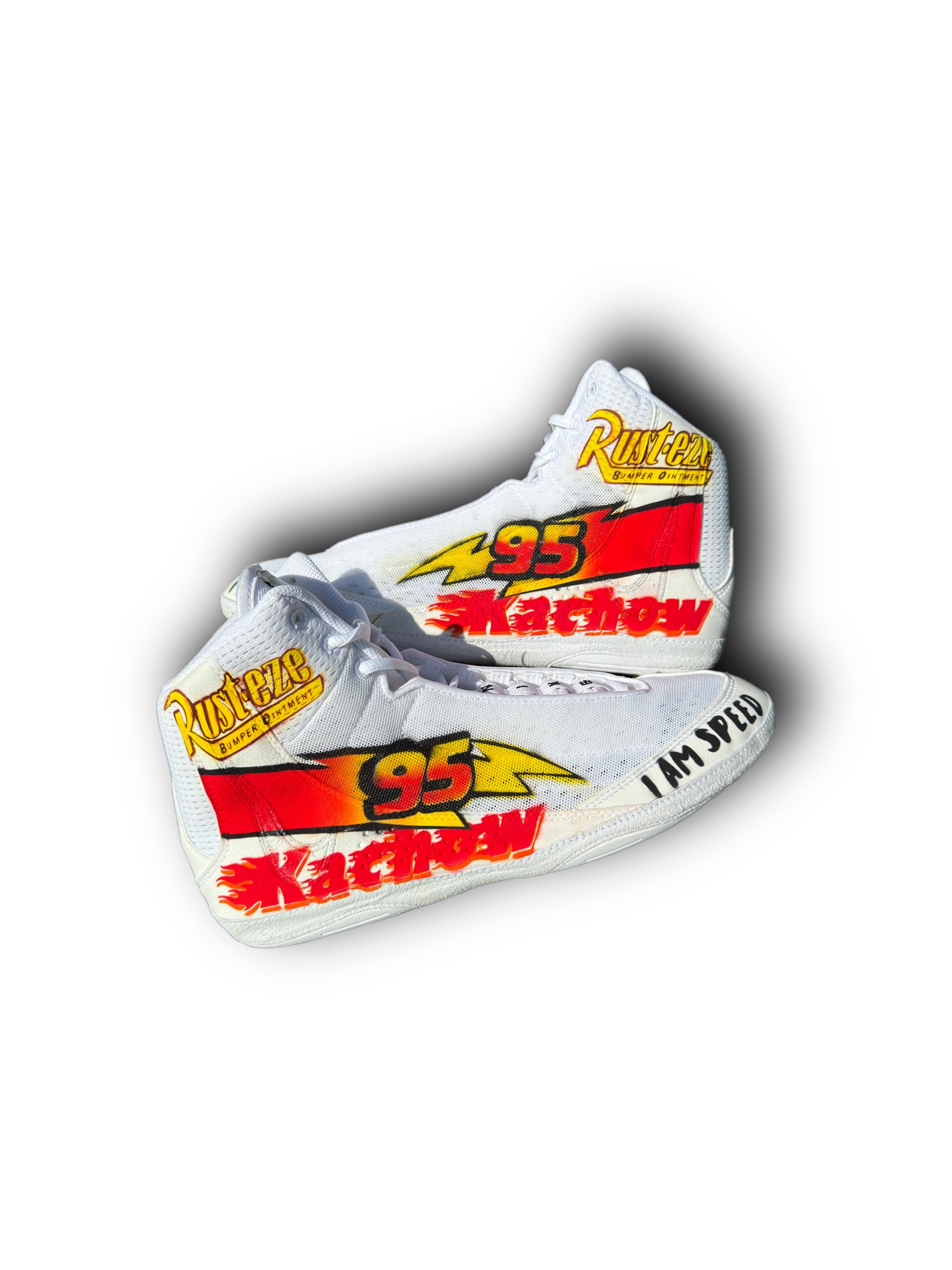 Lightning McQueen Custom Sneakers white