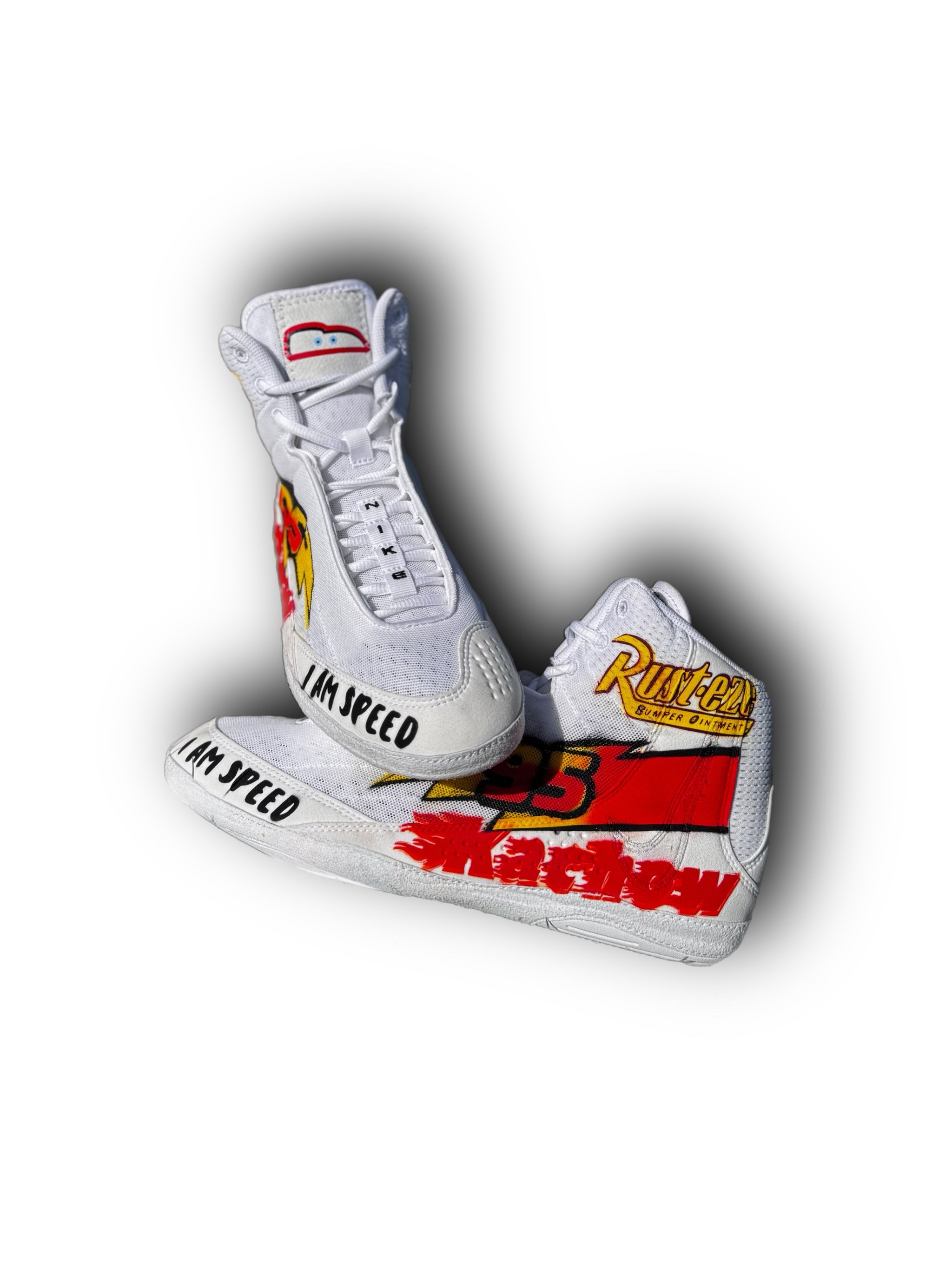 Lightning McQueen Custom Sneakers white