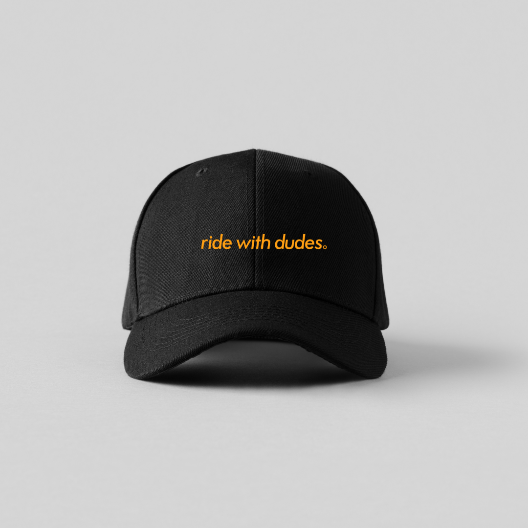 Ride With Dudes Orange Stitched Cap