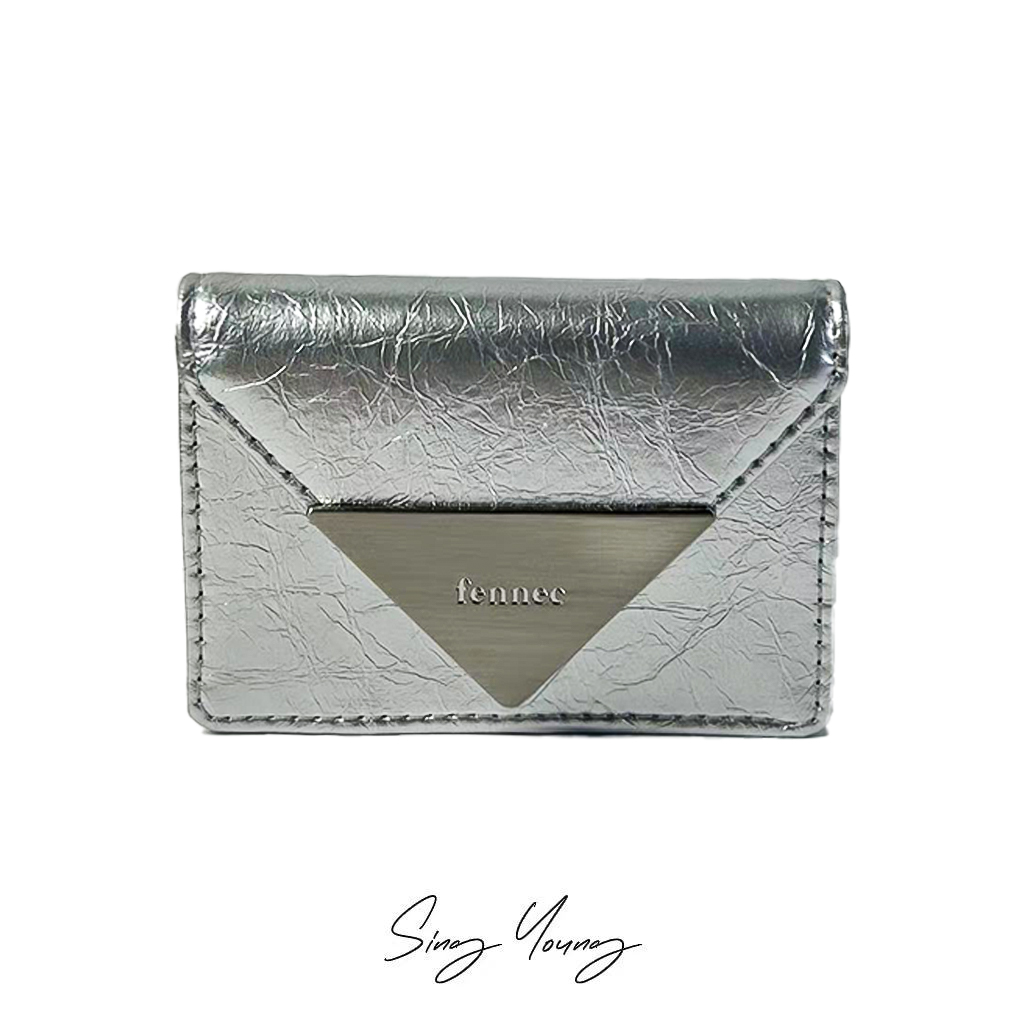 トレンド折りたたみシンプルレディース財布PU皮レーザーレディースショート財布