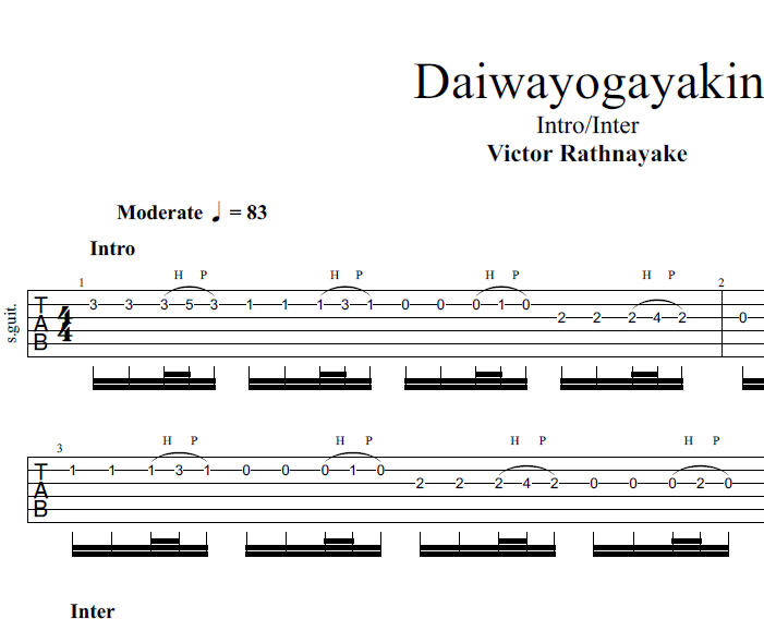 Daiwayogayakin - Intro / Inter