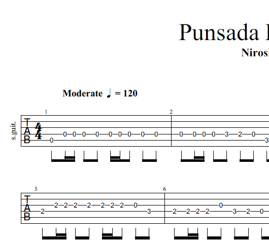 Punsada Reta - Guitar part