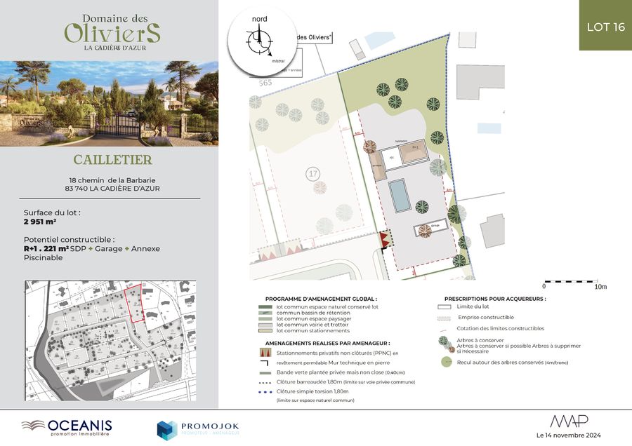 16. Cailletier Terrain la cadiere d'Azur 83740