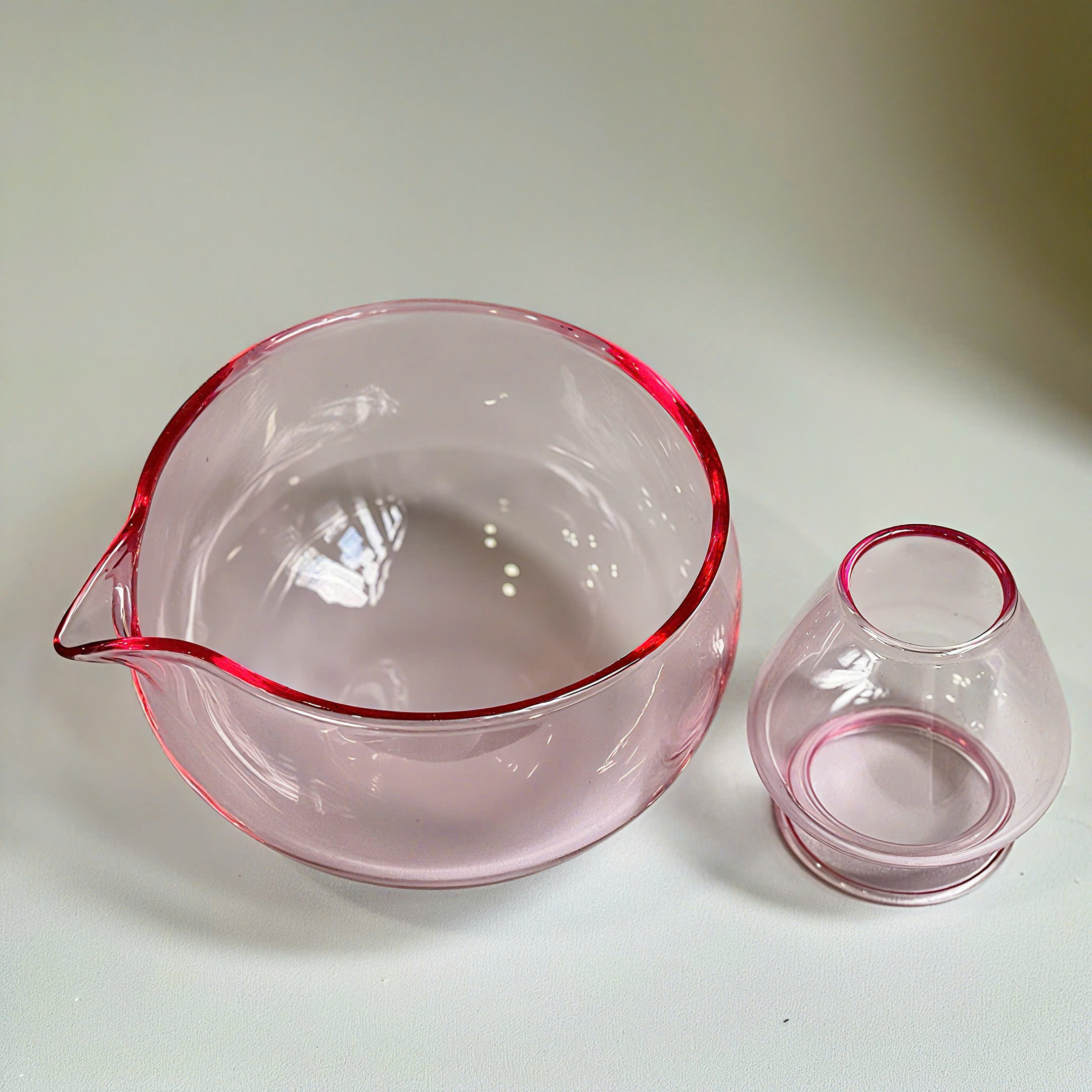 Combo chawan và đế hồng tím trơn