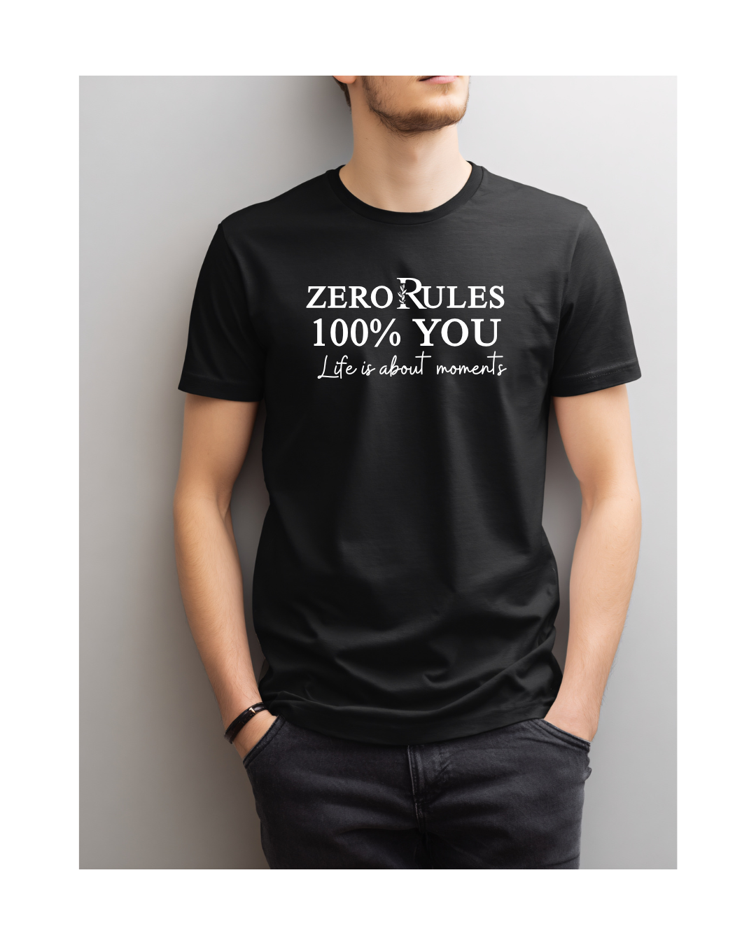 Black color | Premium Quality Cotton Regular fit half sleeve printed Round neck T-Shirt | Medium Size